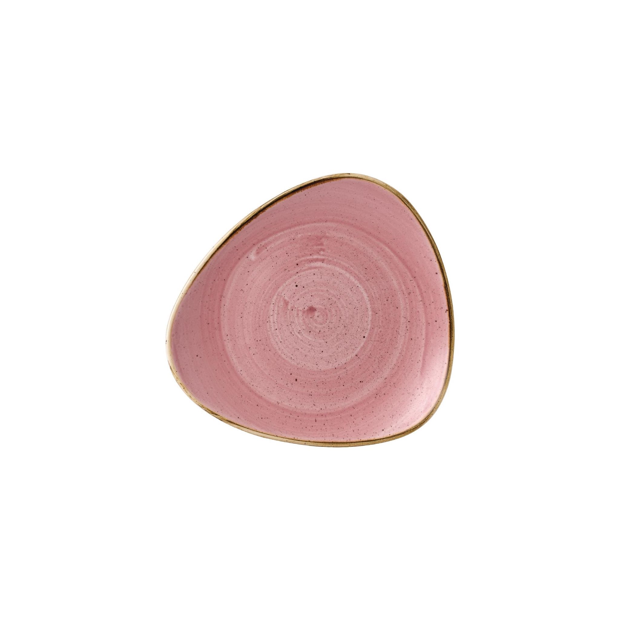 Churchill Stonecast FJ905 Petal Pink Triangle Plates 9 " (Pack of 12)