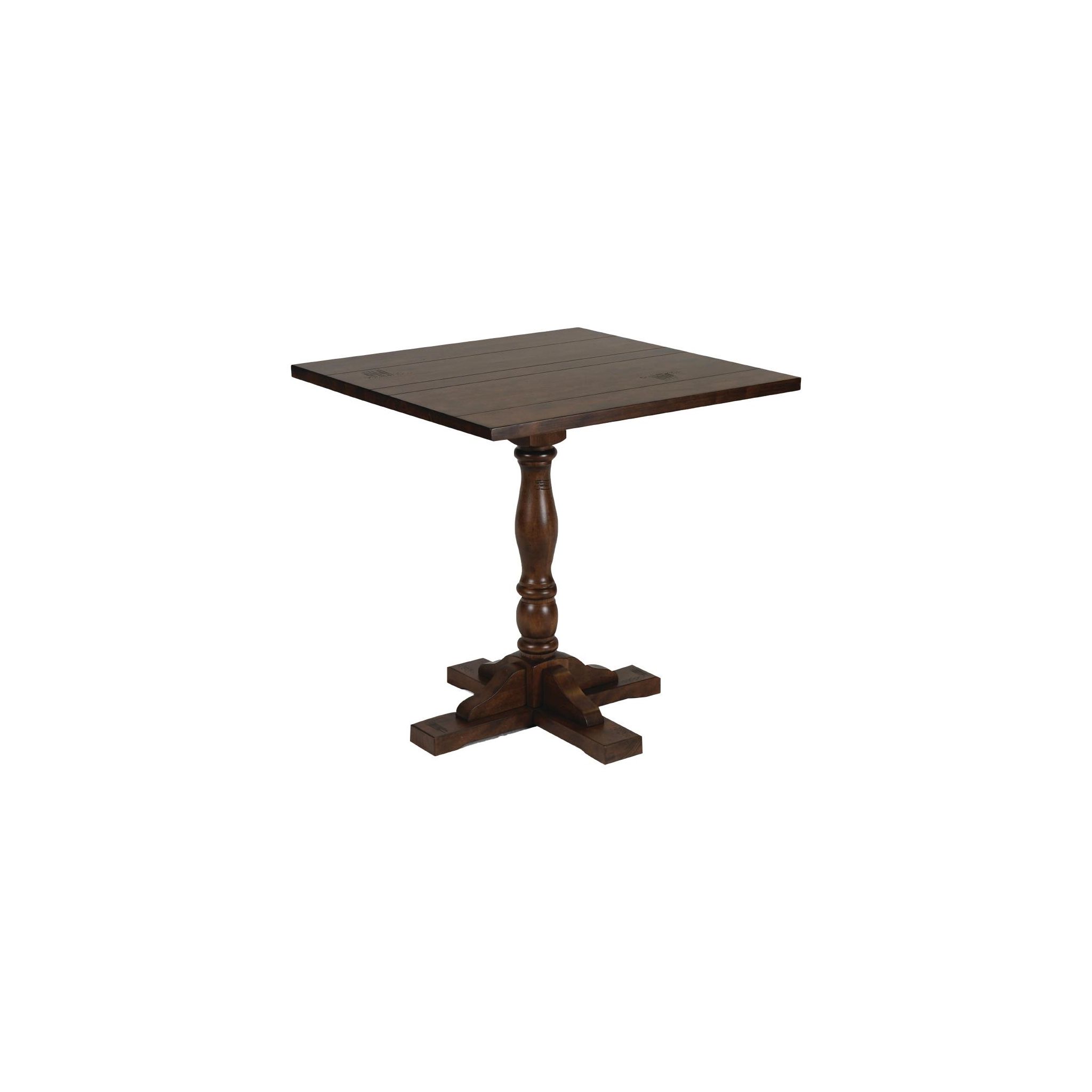 Non Branded FT510 Oxford Vintage Wood Pedestal Square Table 760x760