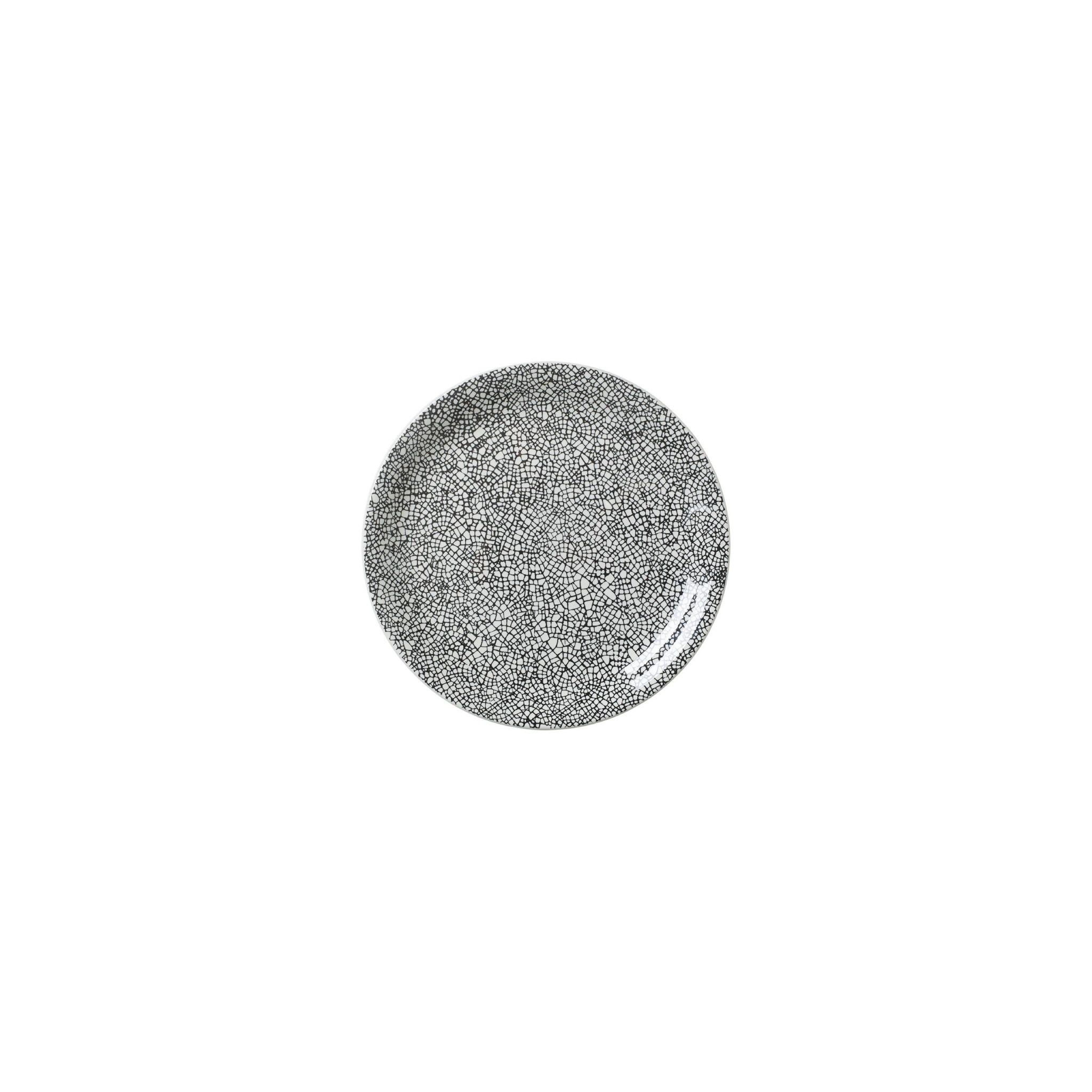 Steelite Ink Crackle VV1044 Black Coupe Plates 203mm (Pack of 12)