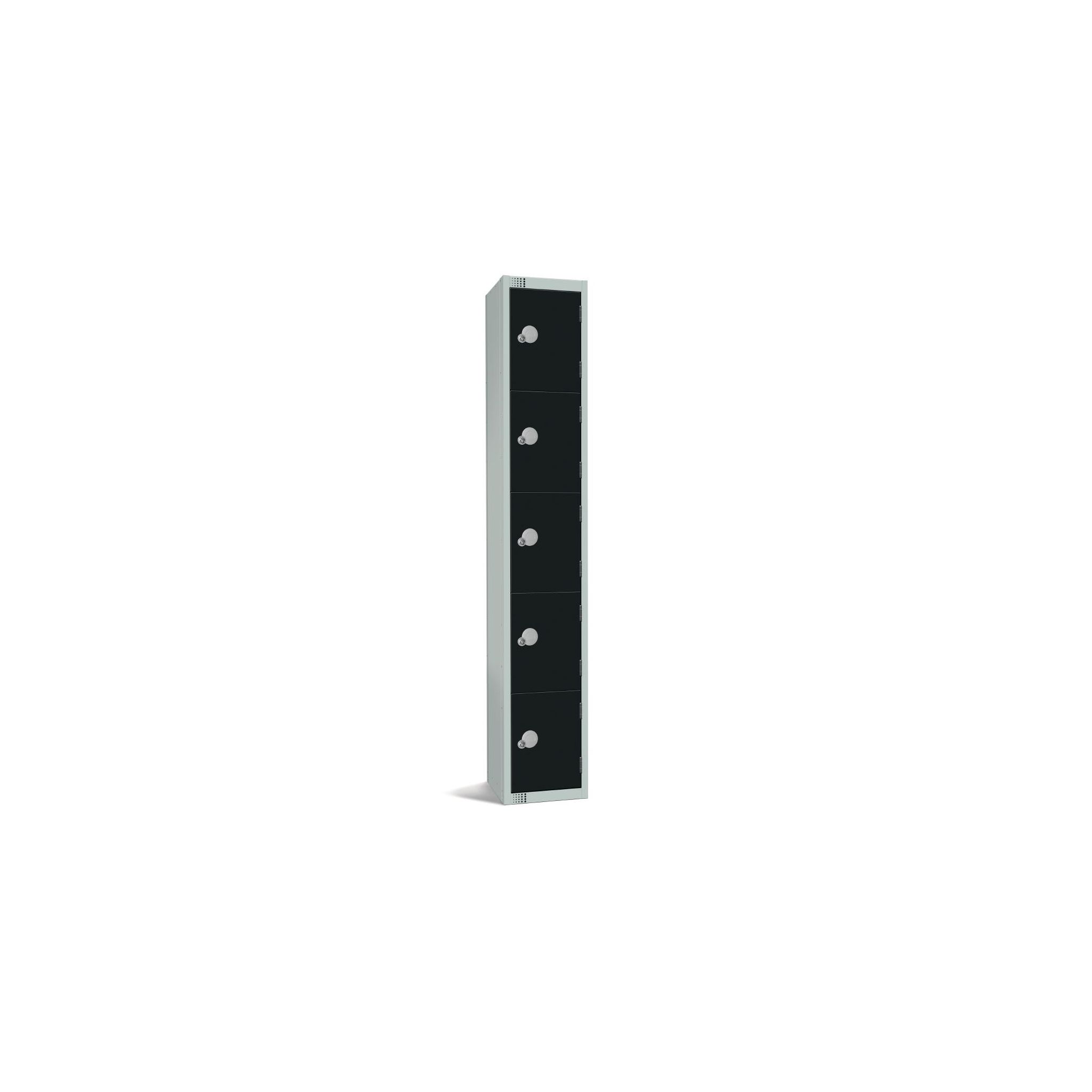 Elite Lockers GR674-CN Five Door Coin Return Locker Black
