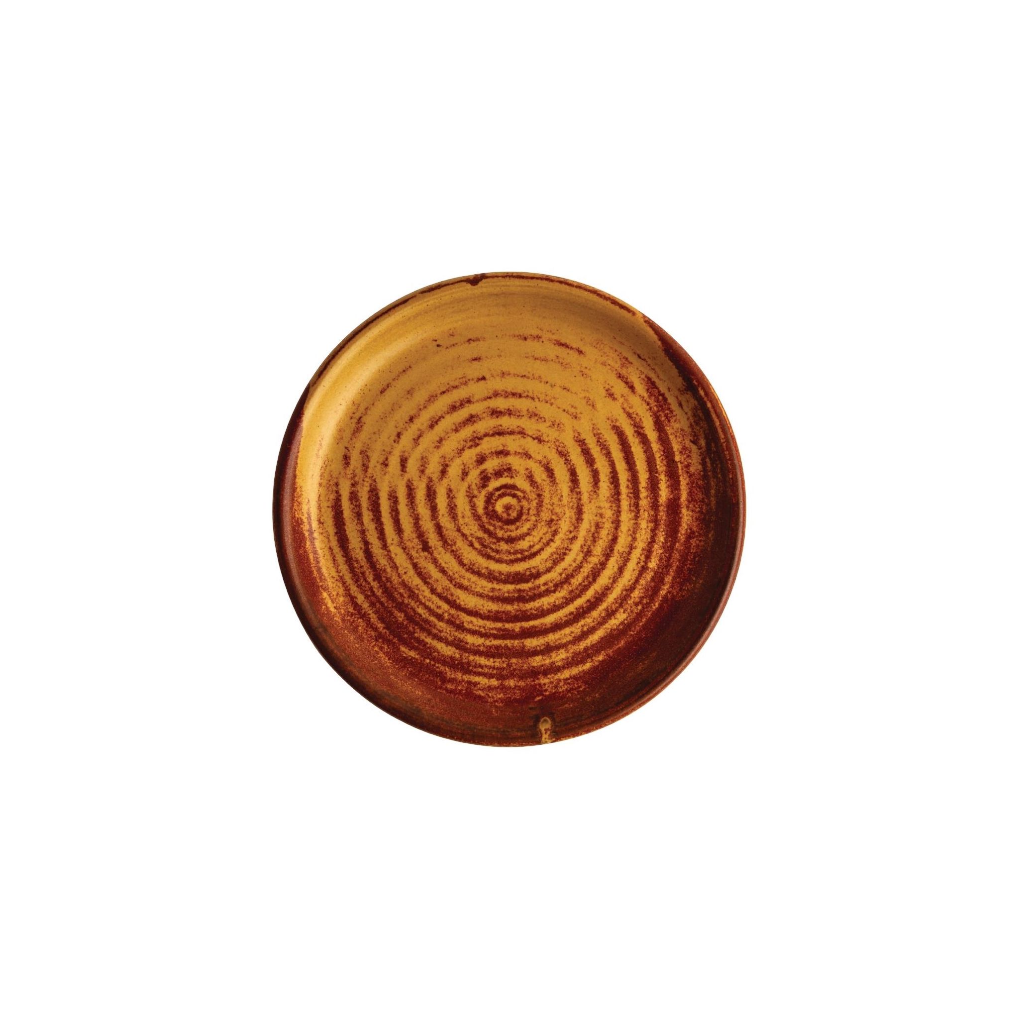 Olympia Canvas FA309 Small Rim Round Plate Sienna Rust 180mm (Pack of 6)