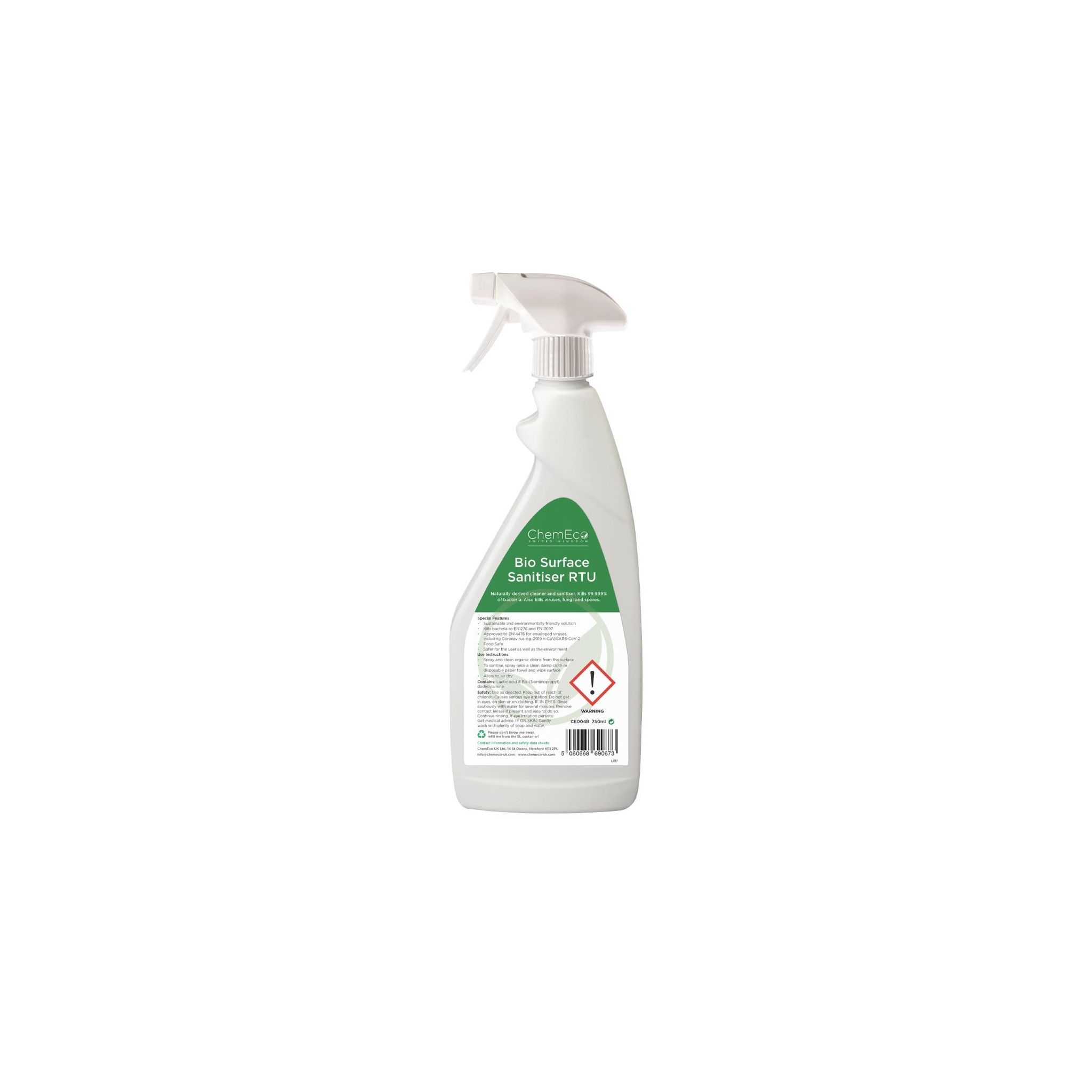 Non Branded CX941 Bio Surface Sanitiser RTU 750ml