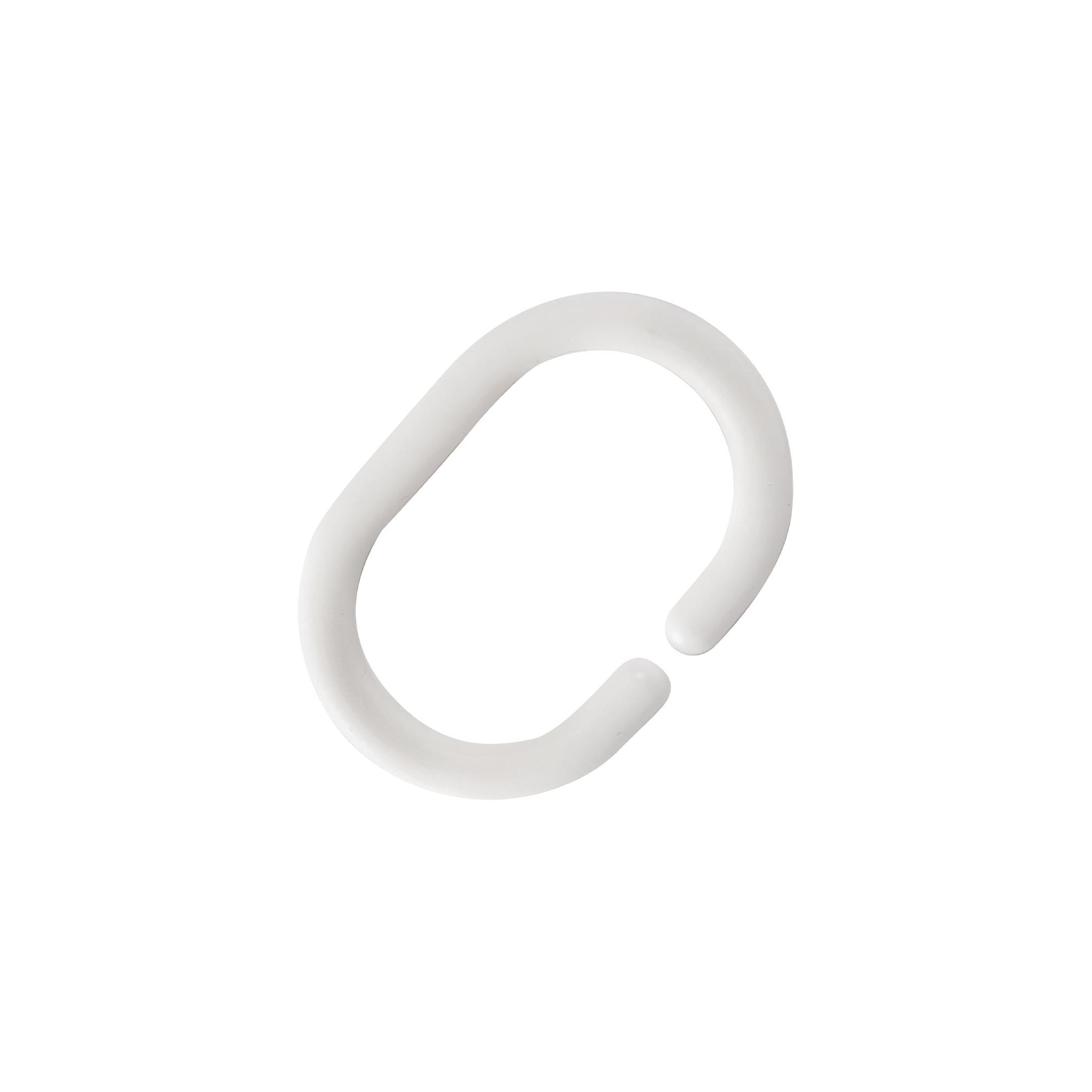 Mitre Essentials GT789 Plastic Shower Curtain Ring White (Pack of 12)