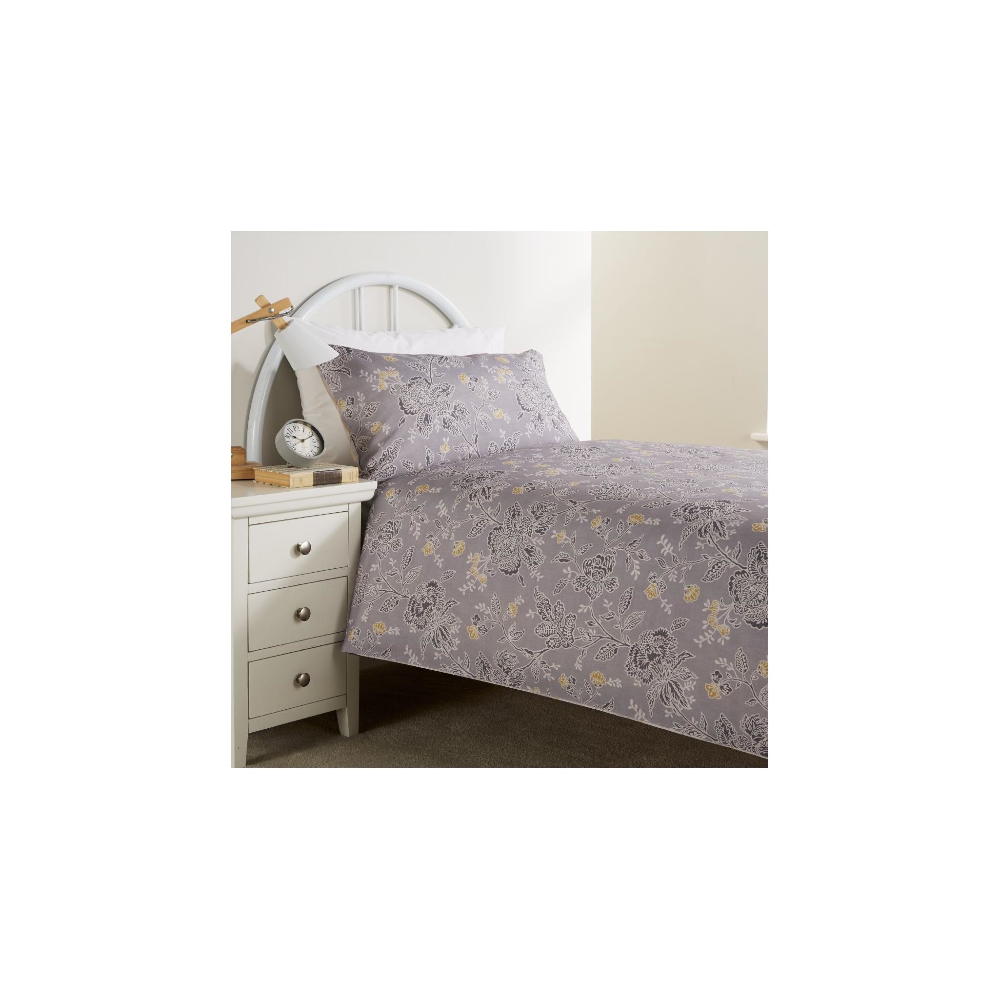 Mitre Essentials Chatsworth DS702 Hardwick Slate/Connel Slate Duvet Cover - Single