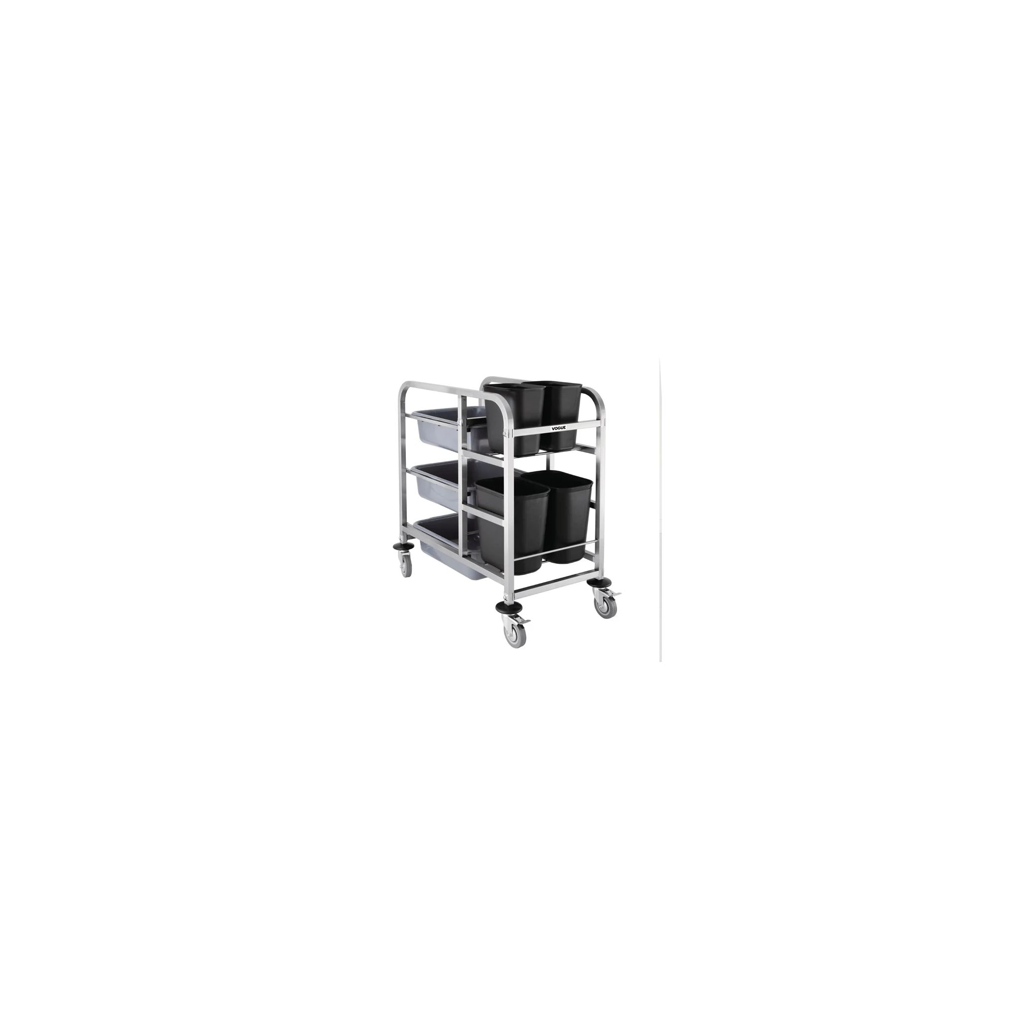 Vogue DK738 Stainless Steel Bussing Trolley