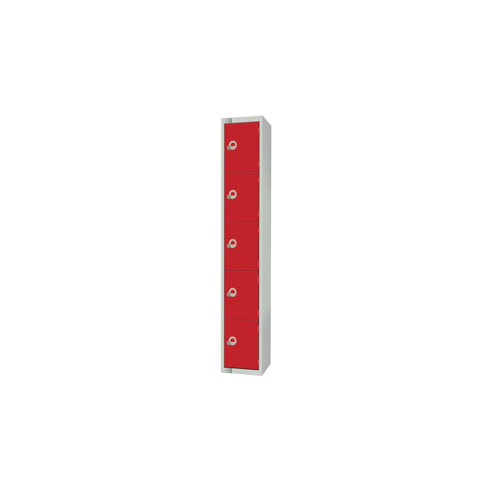 Elite Lockers CG613-C Five Door Camlock Locker Red