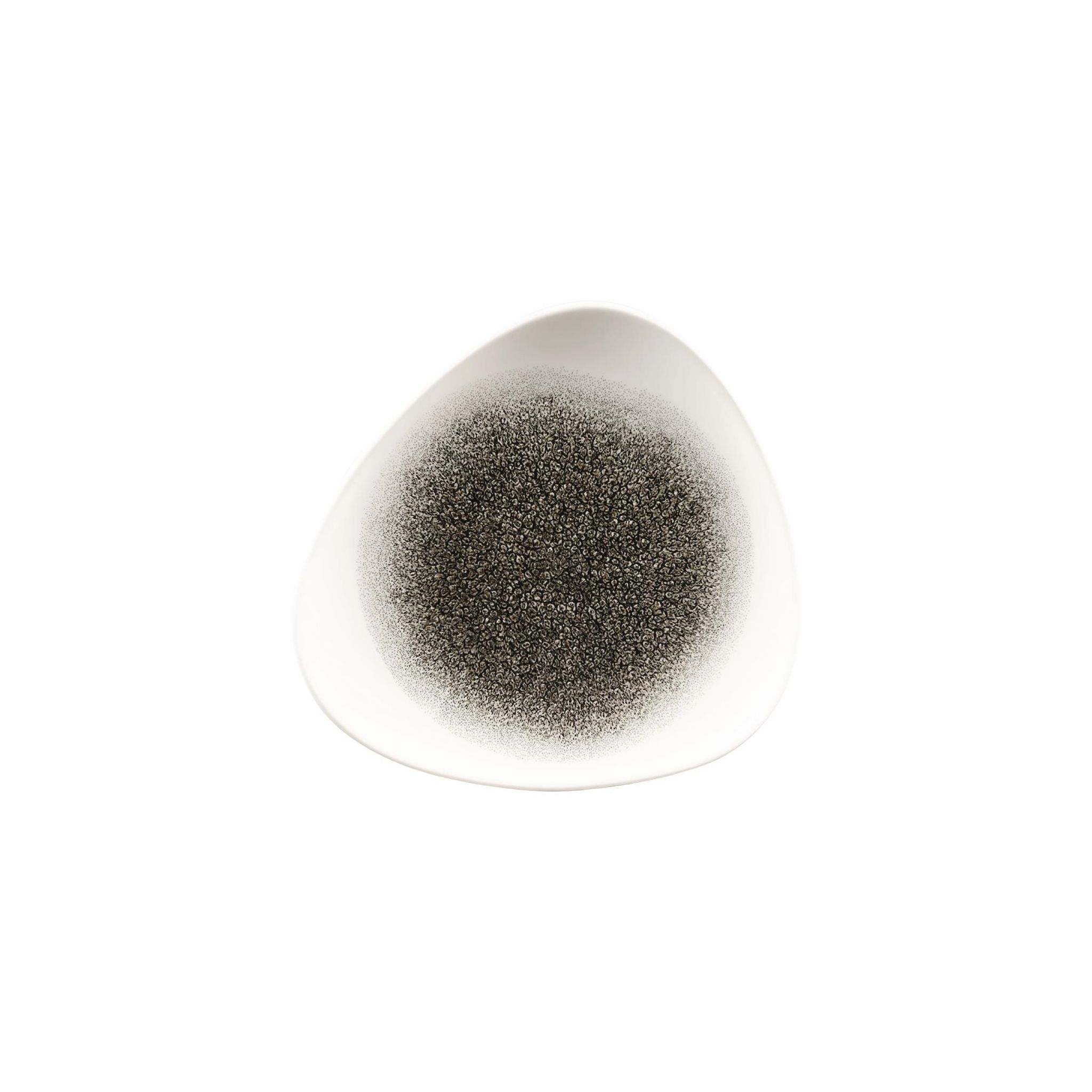 Churchill Studio Prints Raku FC133 Triangle Plates Quartz Black 192mm (Pack of 12)