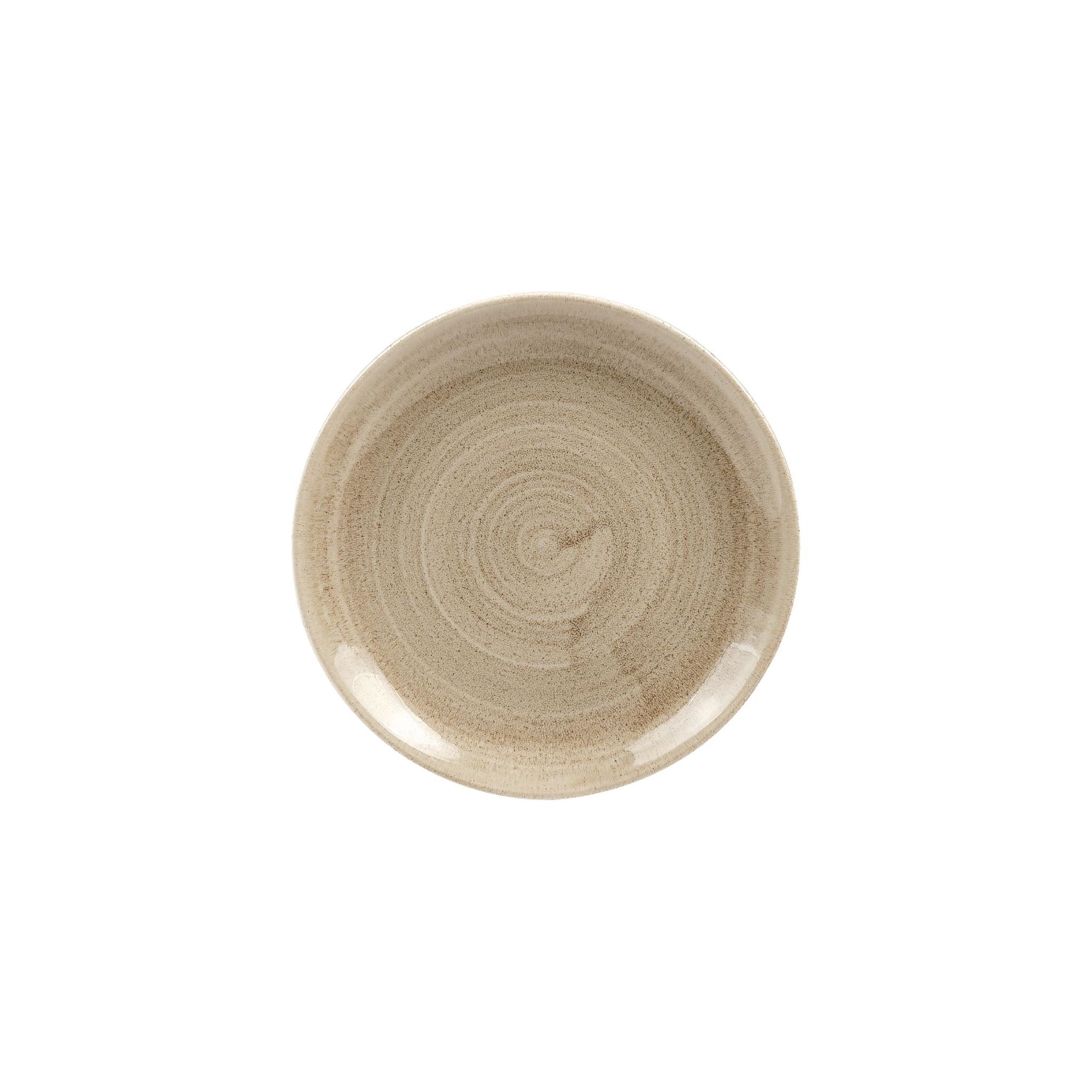 Churchill Stonecast Patina HC789 Antique Taupe Coupe Plates Taupe 165mm (Pack of 12)
