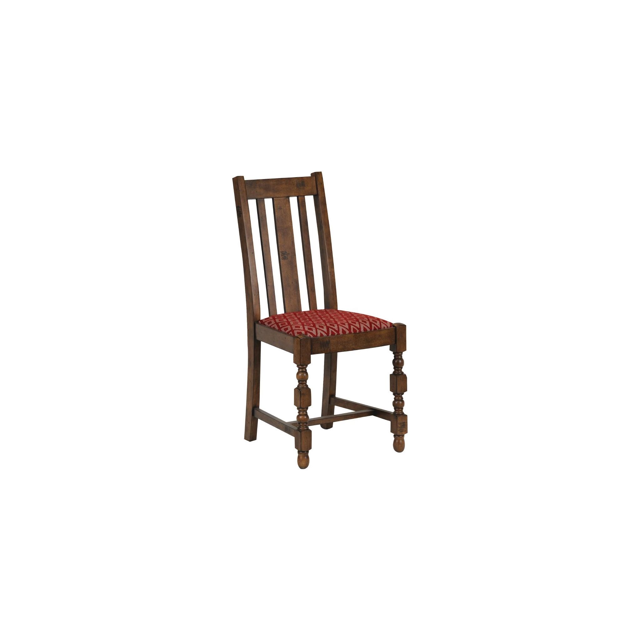 Non Branded FT408 Mayfair Dining Chair with Red Diamond Padded Seat (Pack of 2)
