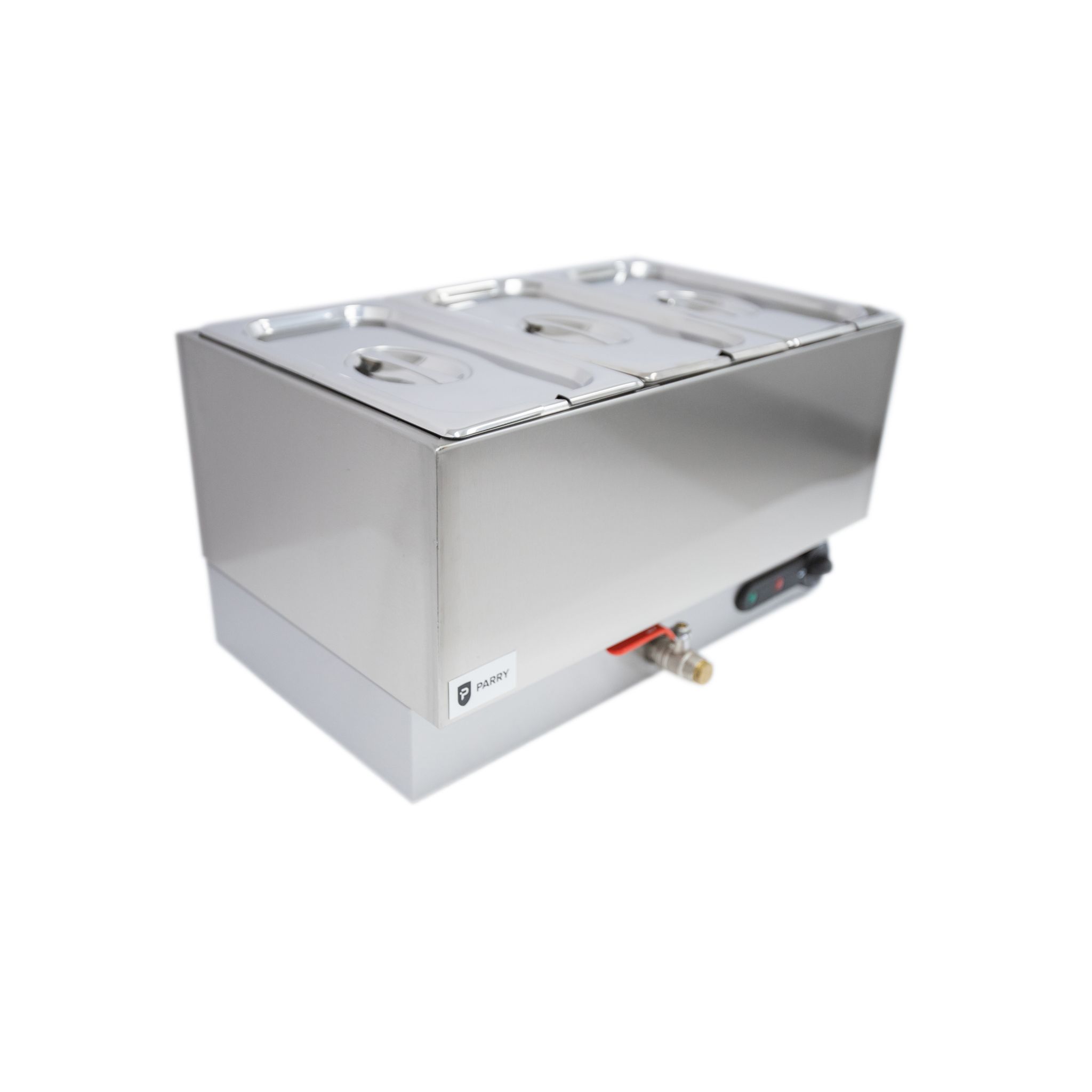 Parry 1885 3 x 1/3GN Electric Countertop Wet Heat Bain Marie With Pans