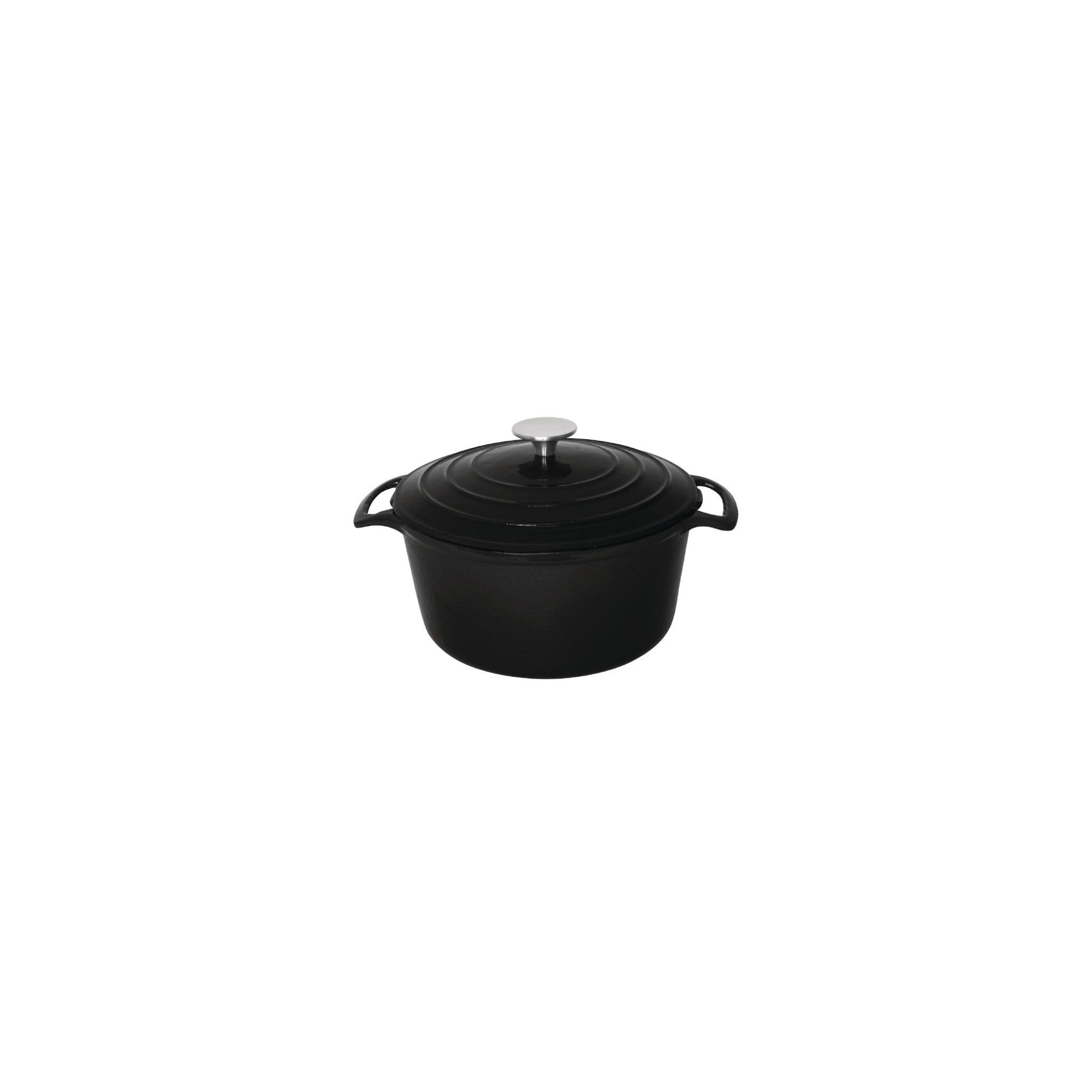 Vogue GH301 Black Round Casserole Dish 4Ltr