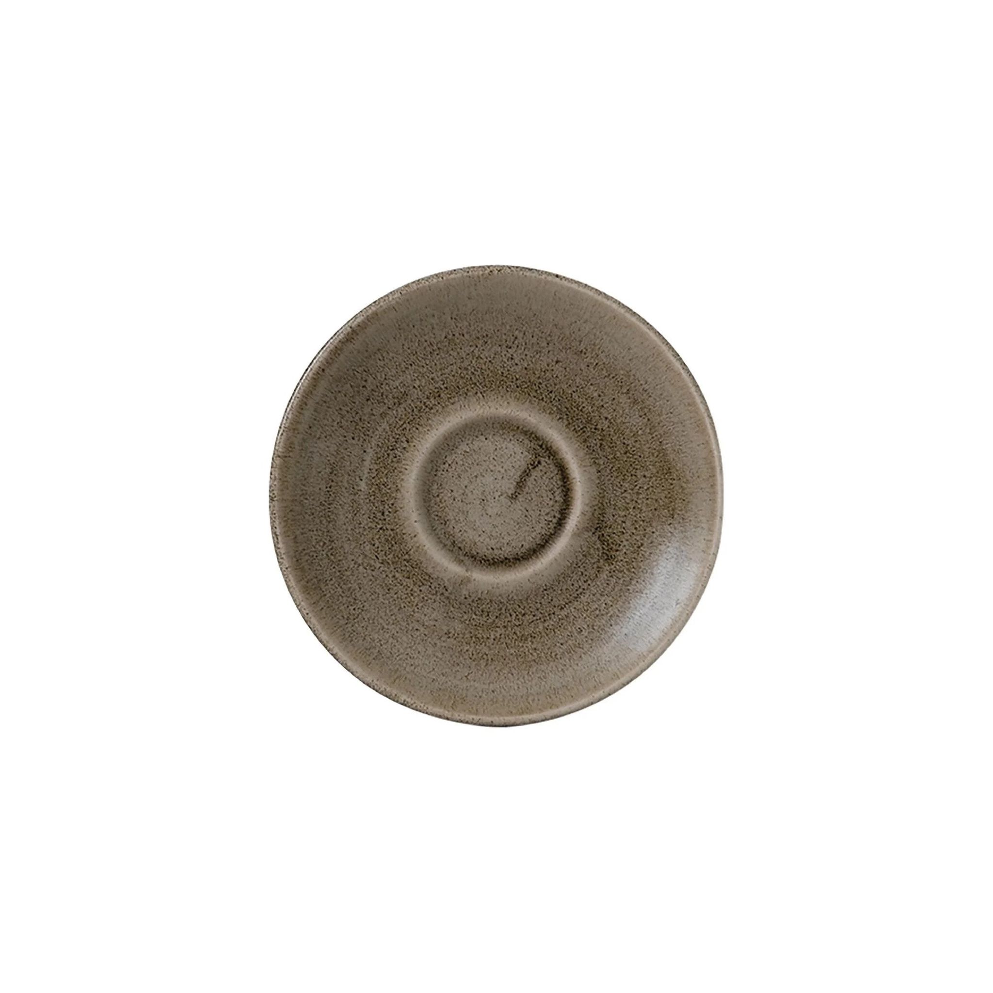 Churchill Stonecast Patina FJ926 Antique Taupe Espresso Saucers 4 1/2 " (Pack of 12)