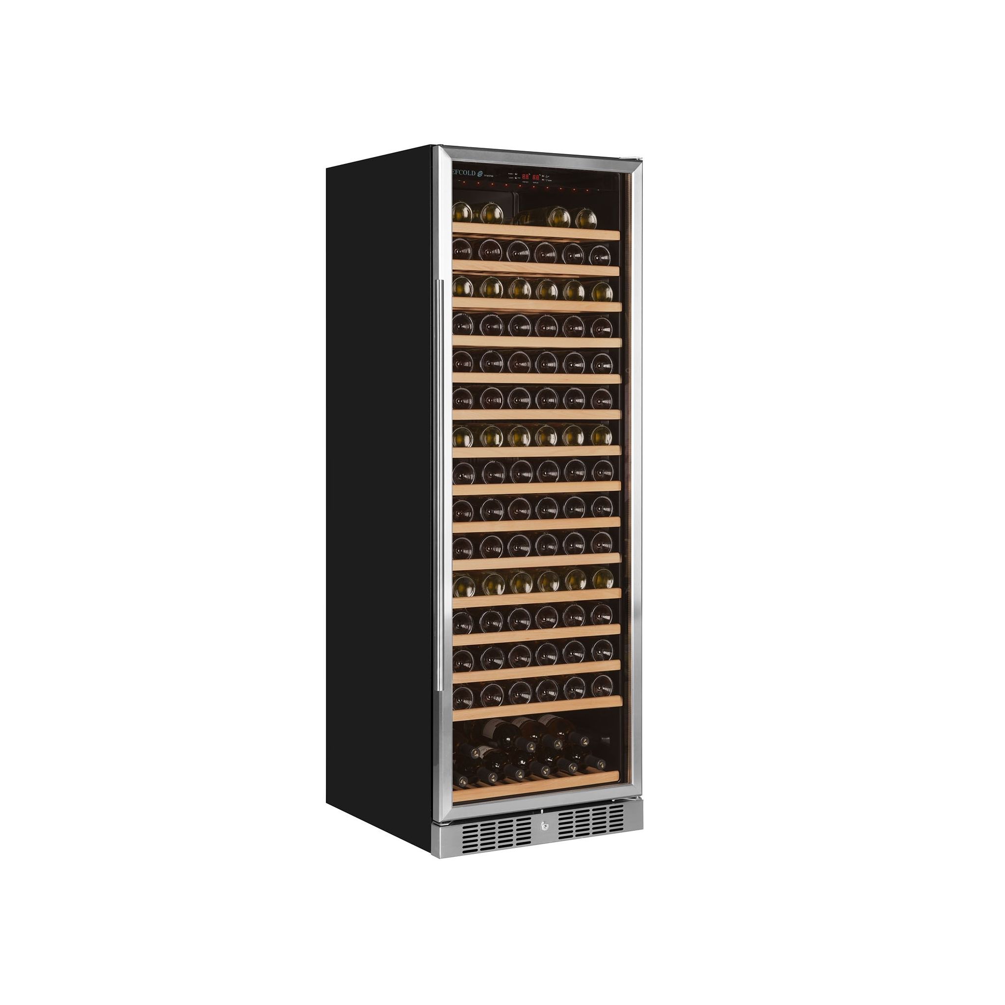Tefcold TFW400-S 426 Ltr Upright Single Glass Door Stainless Steel Frame Single Zone Wine Cooler