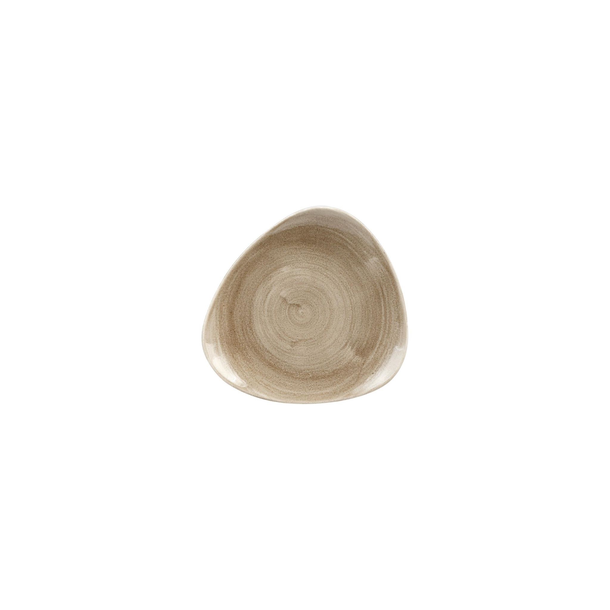 Churchill Stonecast Patina HC793 Antique Triangle Plates Taupe 229mm (Pack of 12)