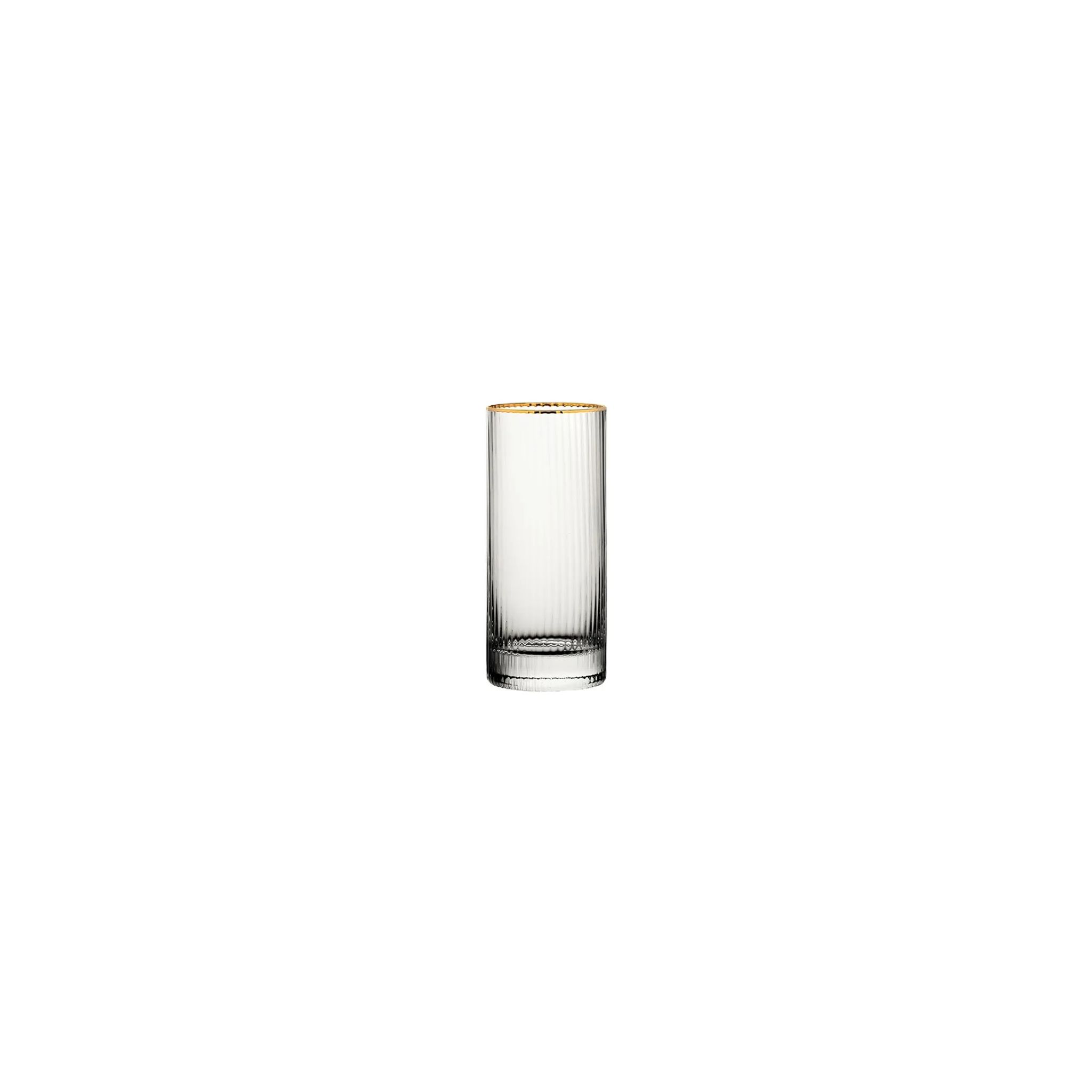 Utopia Hayworth DZ443 Hi Ball Glasses Gold Rim Glasses 355ml (Pack of 6)