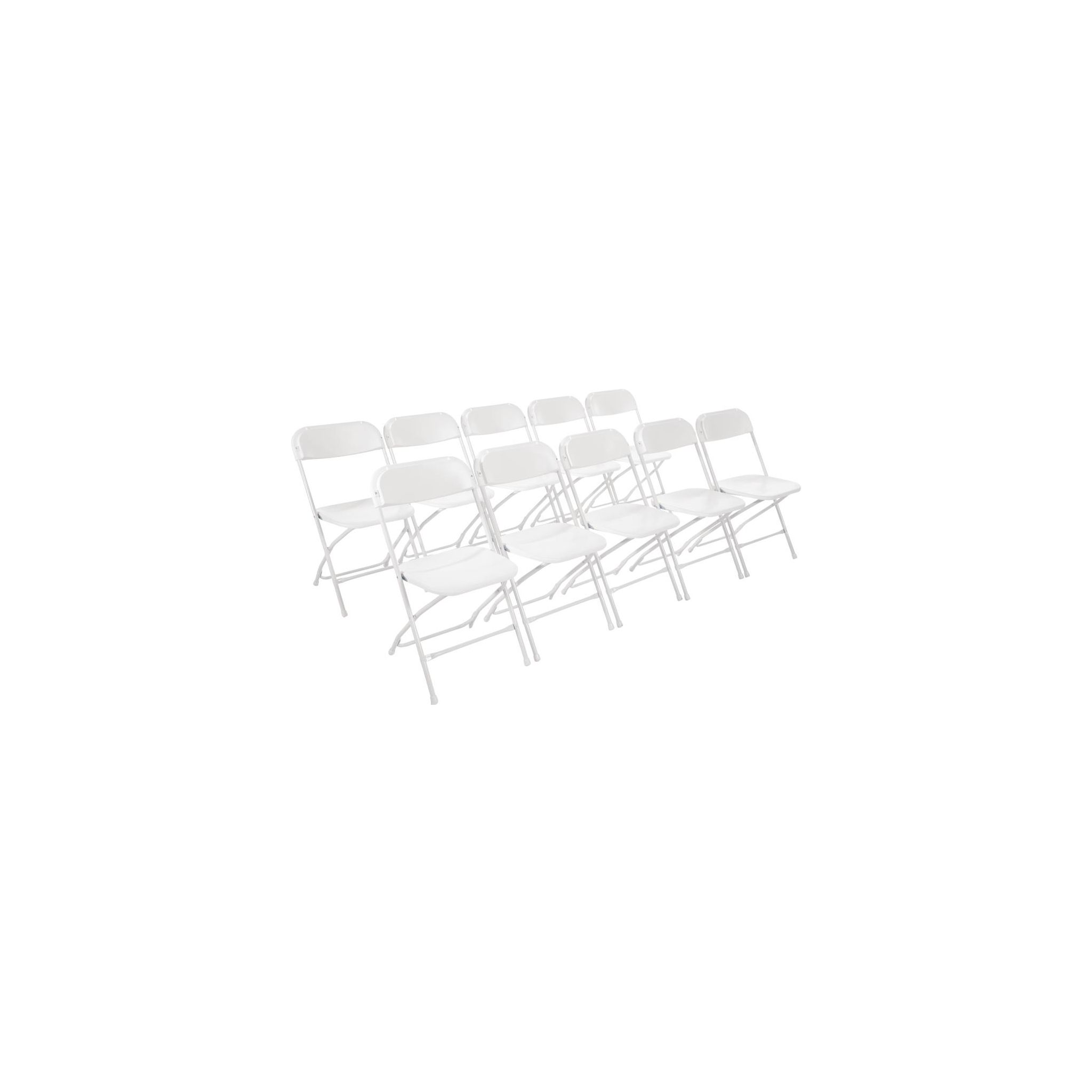 Bolero GD387 Folding Chairs White (Pack of 10)