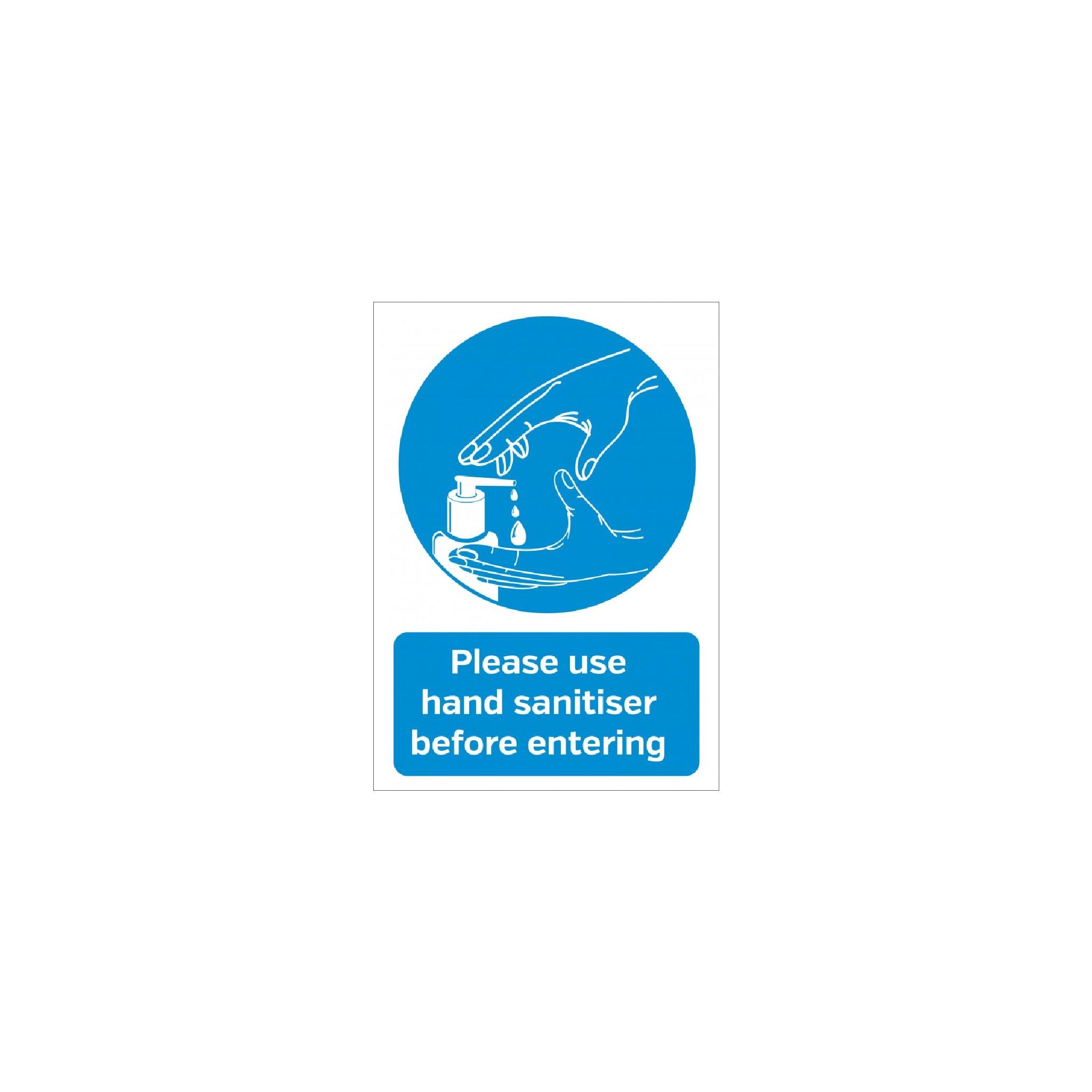 Non Branded FN840 Please Use Hand Sanitiser Before Entering Sign A5 Self-Adhesive
