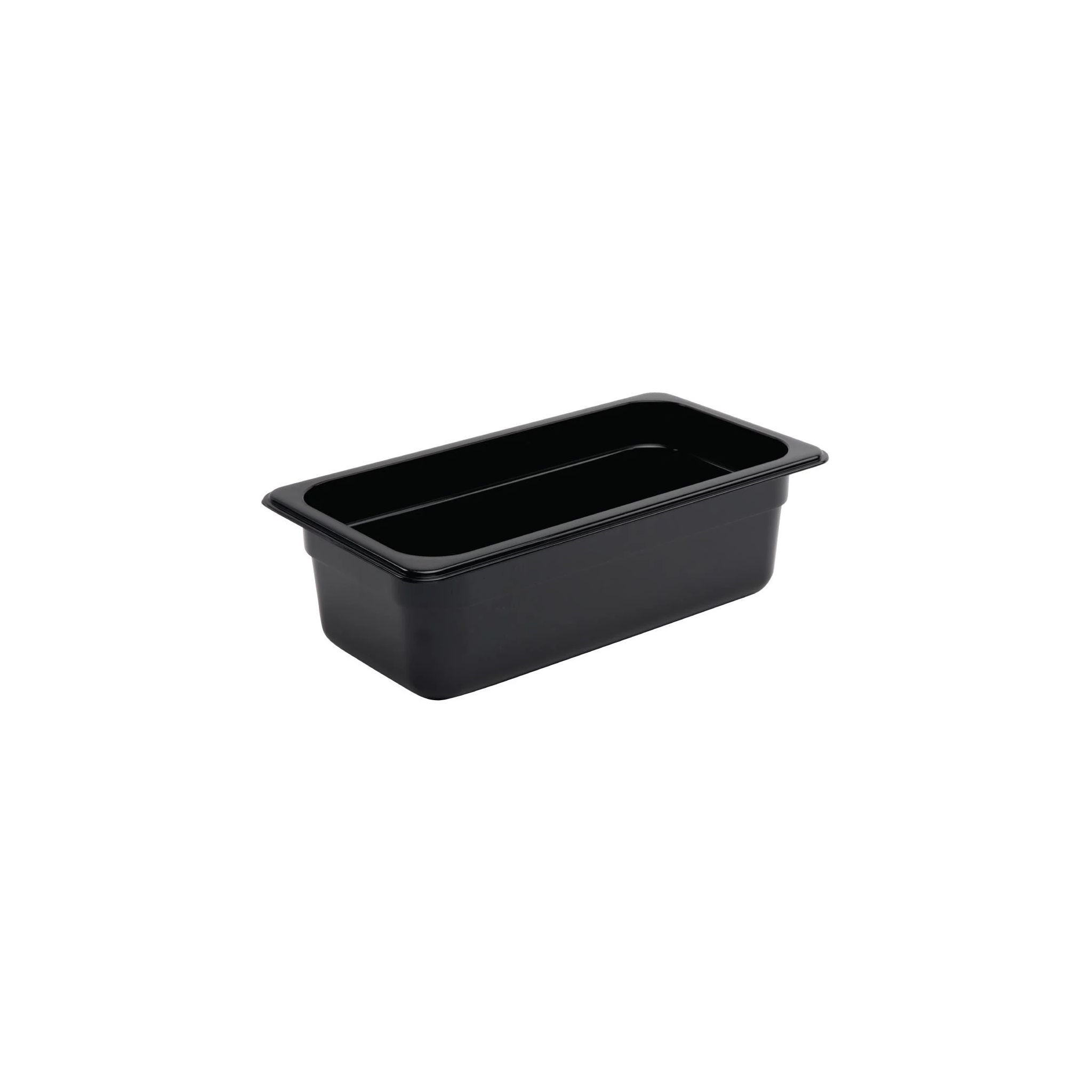 Vogue U463 Polycarbonate 1/3 Gastronorm Container 100mm Black