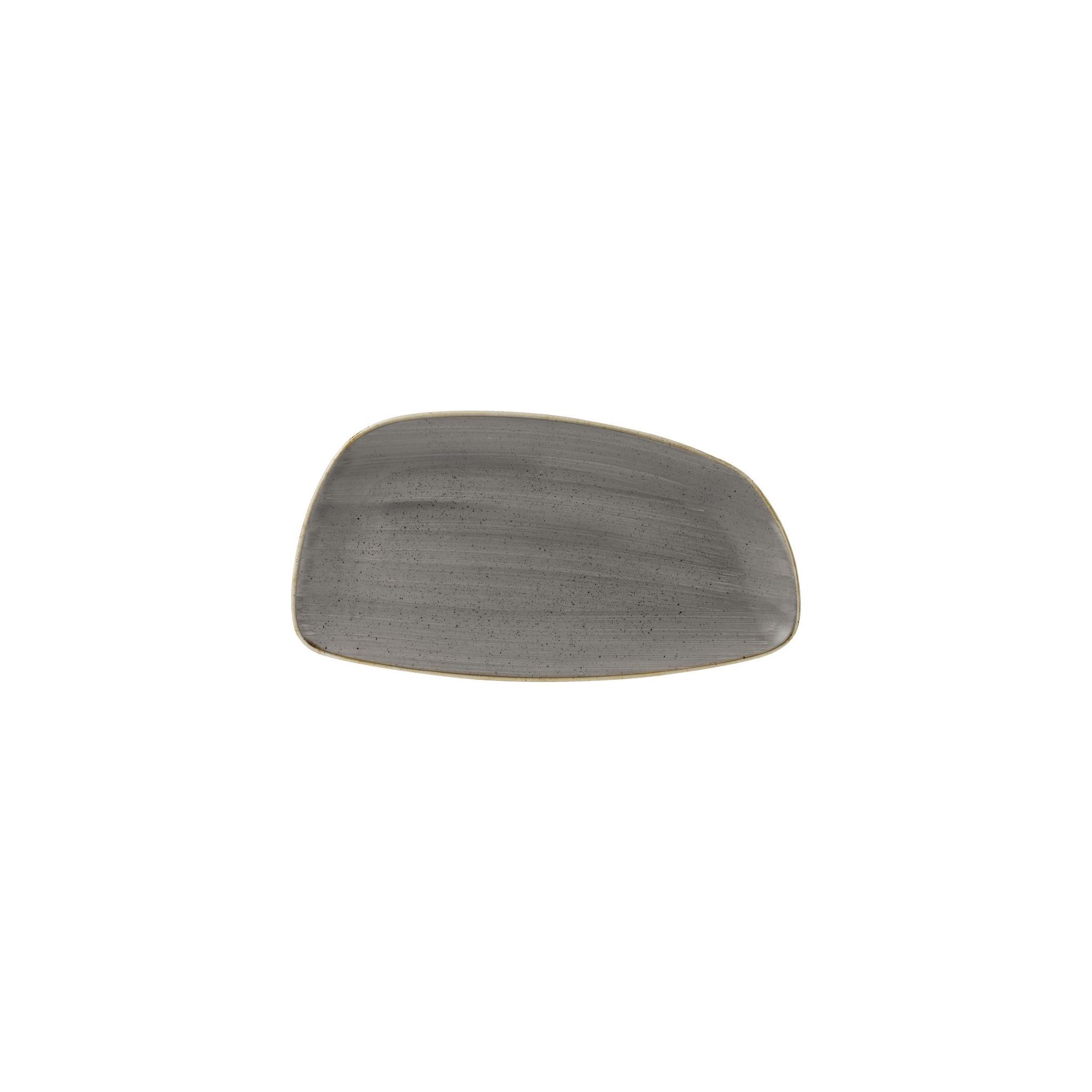 Churchill Stonecast FD844 Oval Plates Grey 349x171mm (Pack of 6)