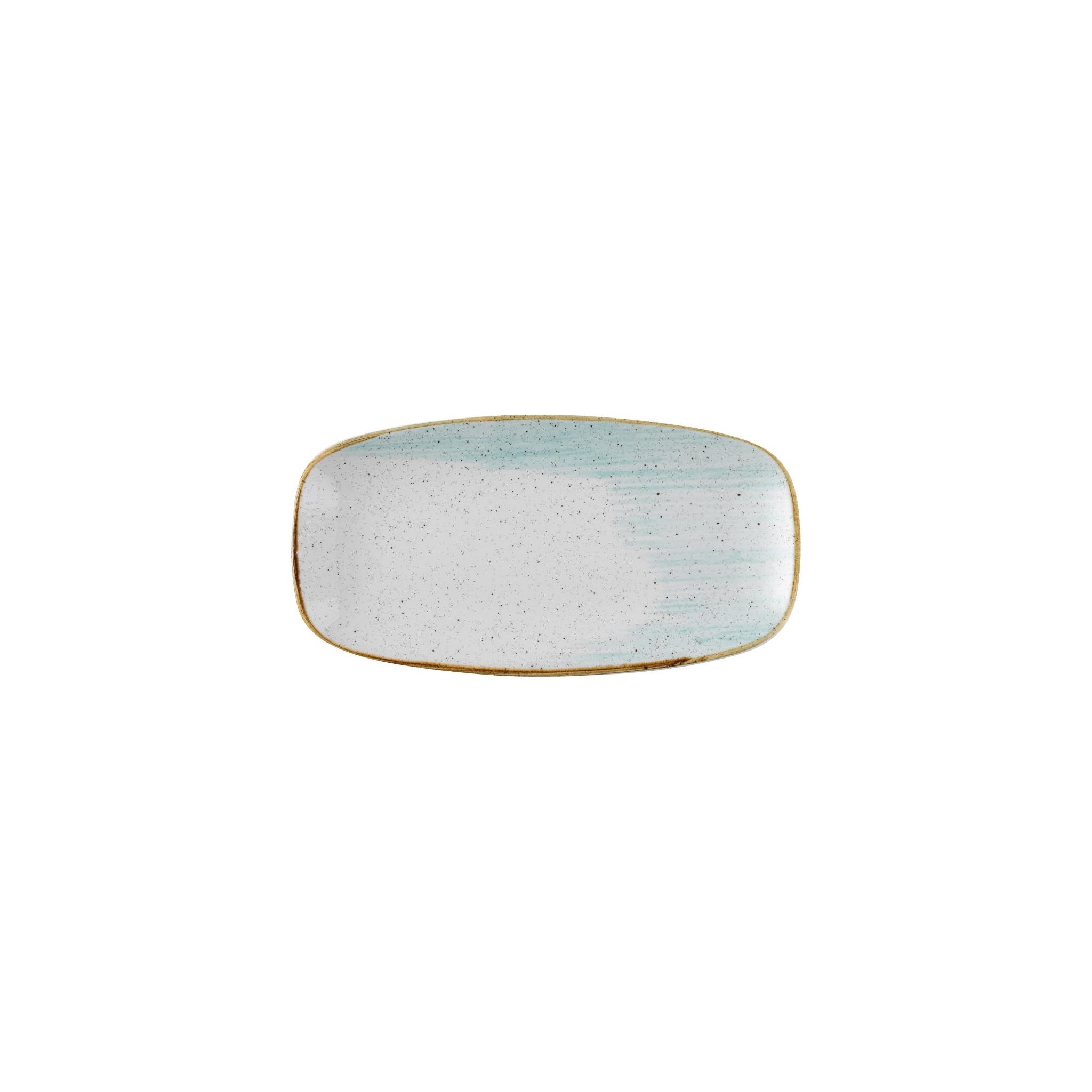 Churchill Stonecast Accents FS866 Chefs Oblong Plates Duck egg 287x152mm (Pack of 12)