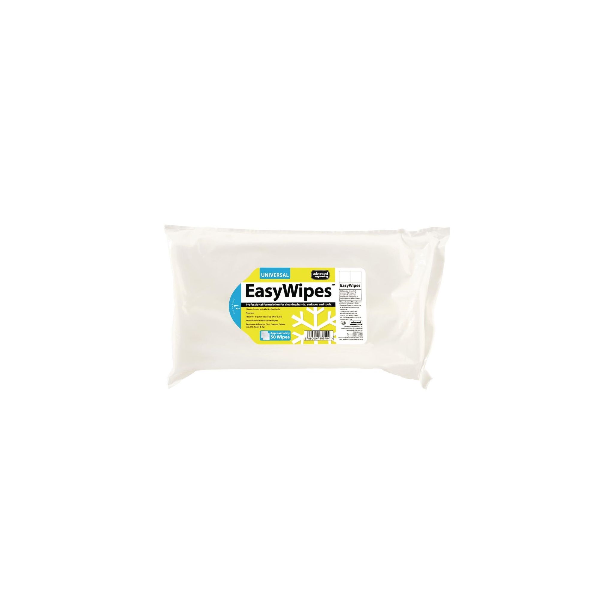Advanced Engineering EasyWipes CX025 Professional Grade Surface Wipes (Pack of 50)
