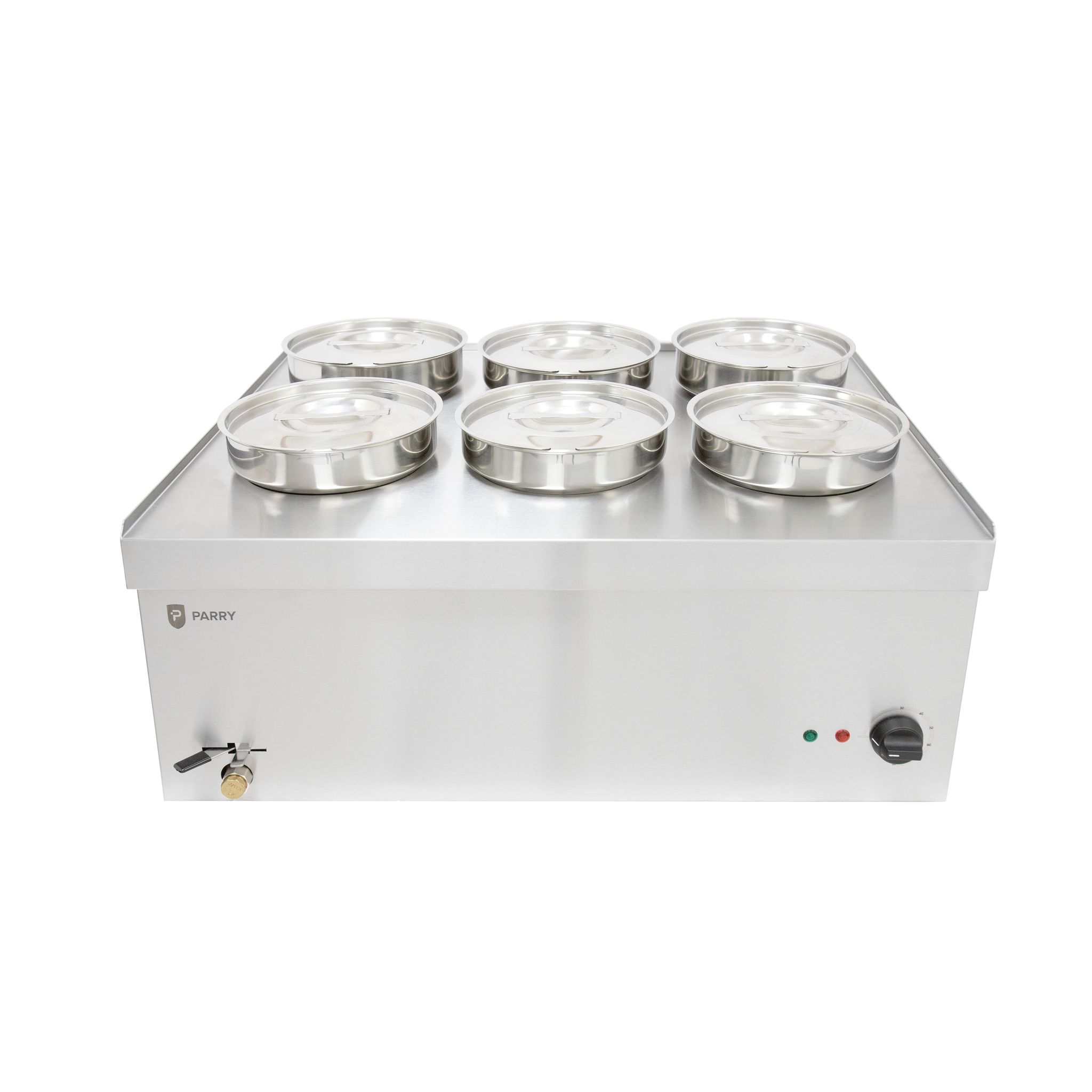 Parry NPWB6 6 x Round Pot Electric Countertop Wet Heat Bain Marie