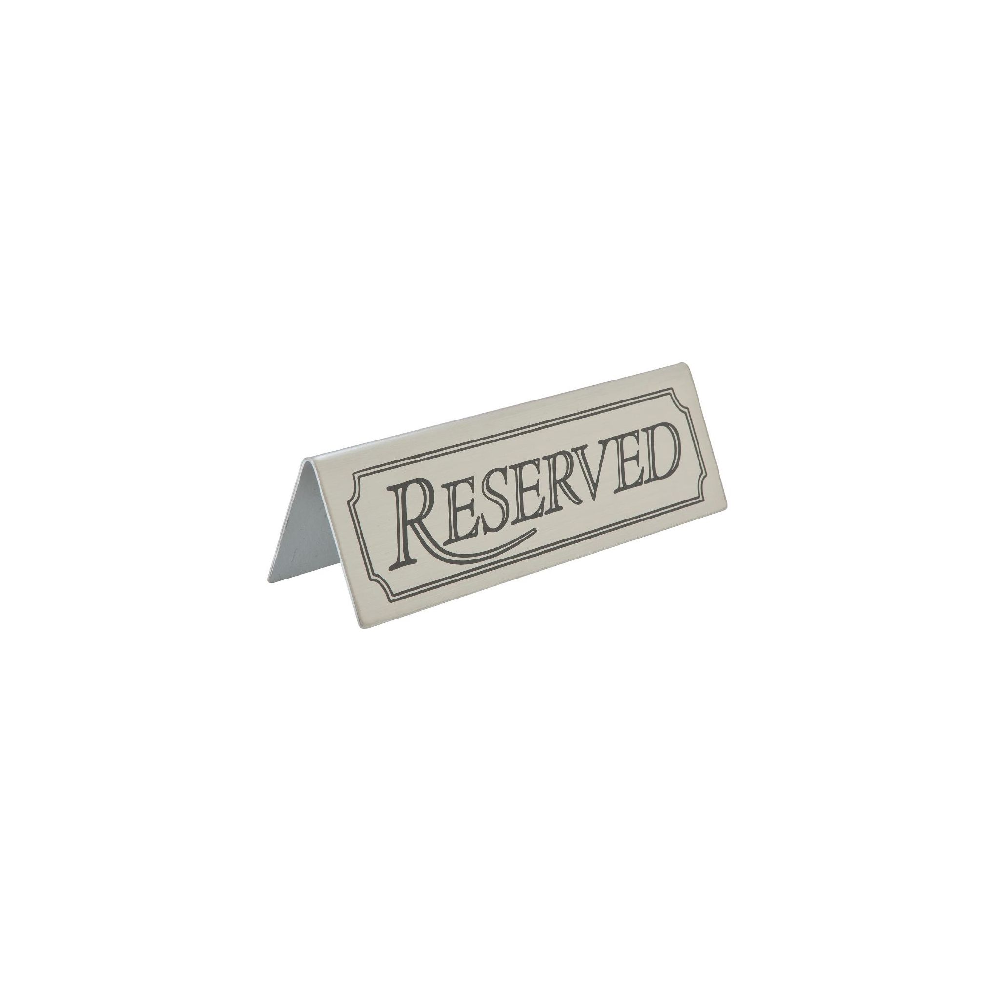 Beaumont CZ427 Reserved Table Sign Stainless Steel