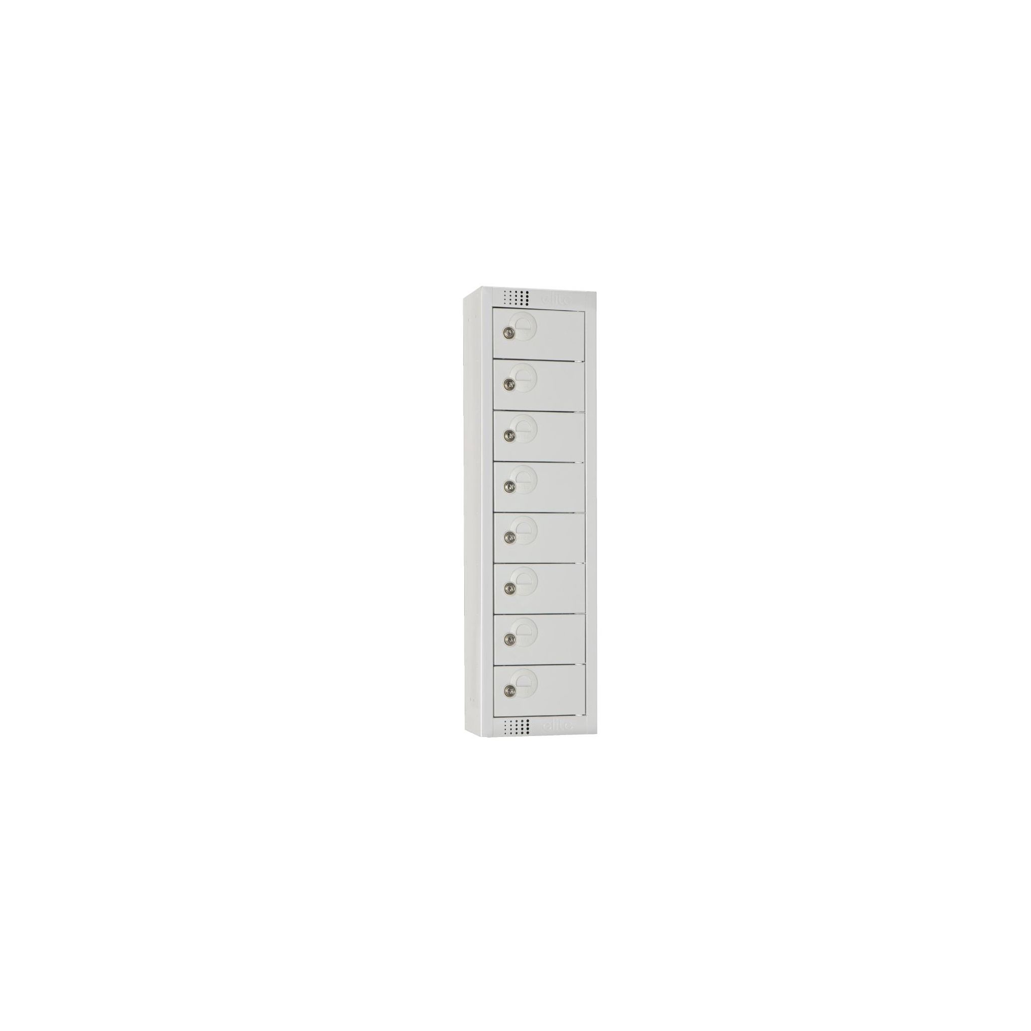 Elite Lockers CF754-CF Personal Effects Locker 8 Door Grey Camlock