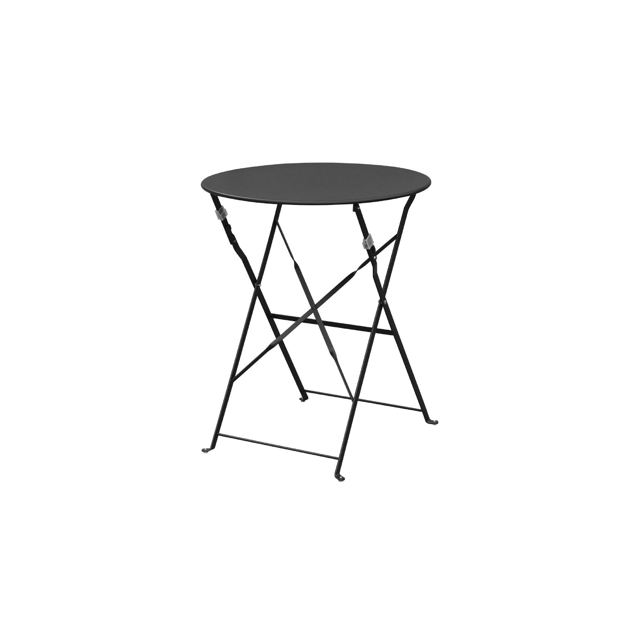 Bolero Perth GH558 Pavement Style Steel Table Round Black 600mm