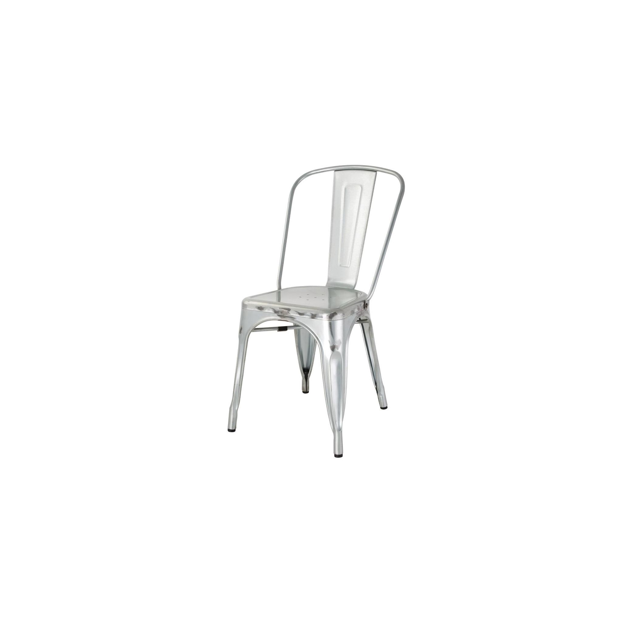 Bolero GL338 Bistro Galvanised Steel Side Chairs (Pack of 4)