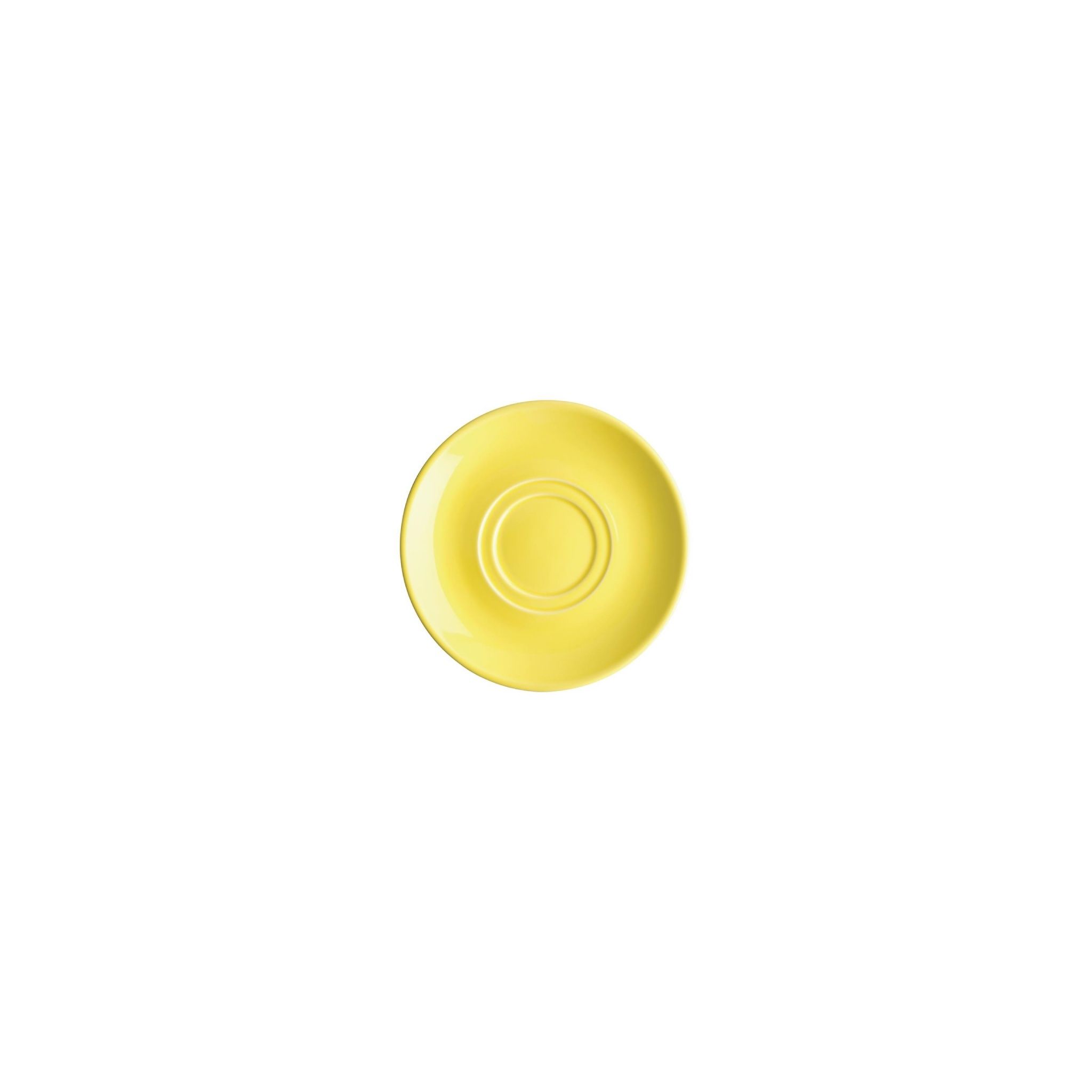 Olympia Kristallon Heritage DW151 Double Well Saucers Yellow 163mm (Pack of 6)