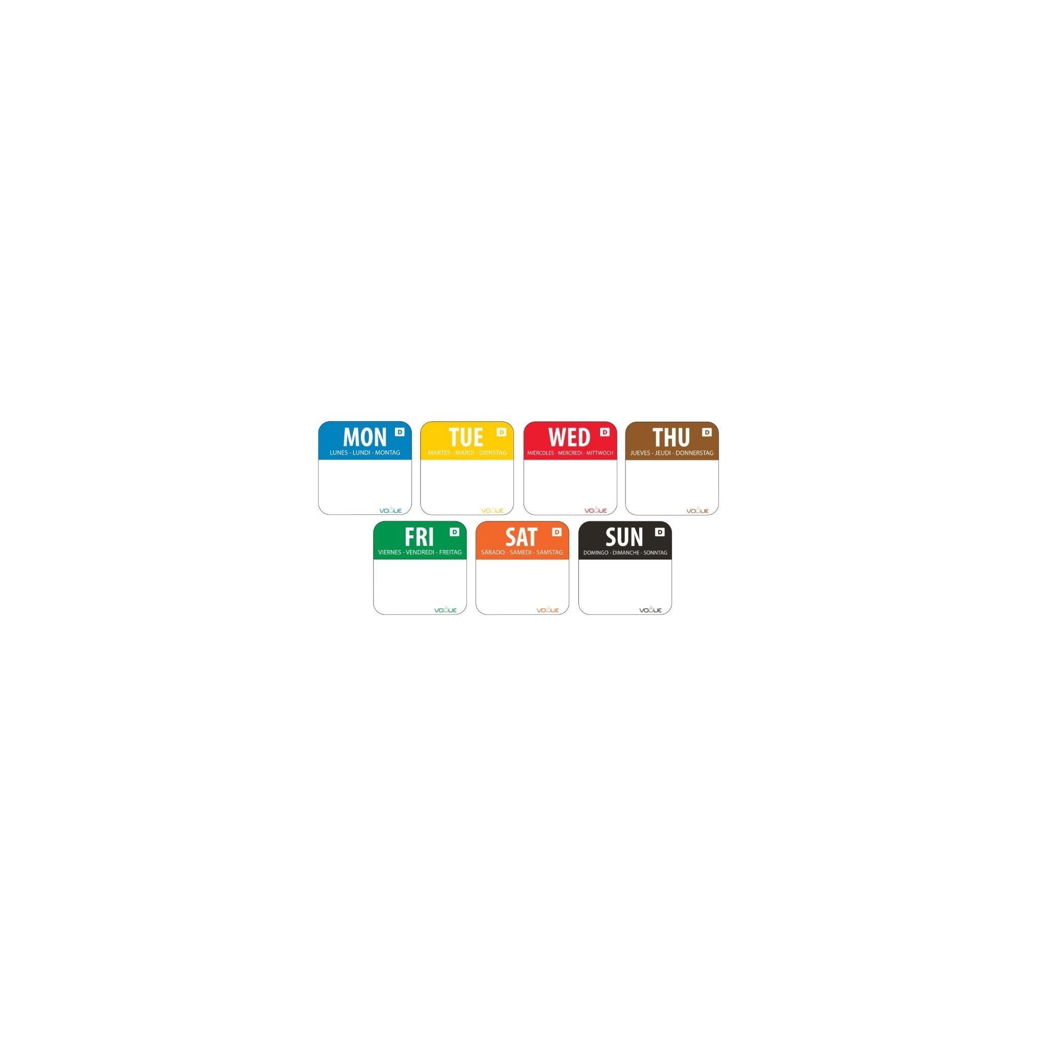 Vogue CF439 Dissolvable Food Rotation Label Kit 20mm (Pack of 7000)