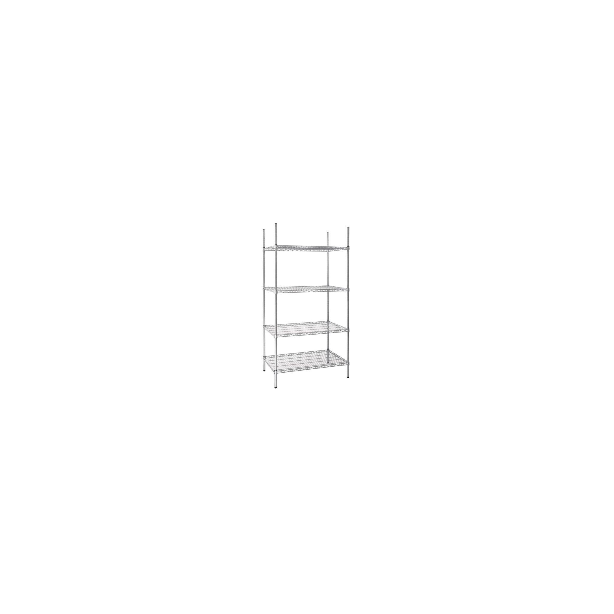 Vogue U258 1525w x 610d mm Chrome Wire Shelves 4 Tier