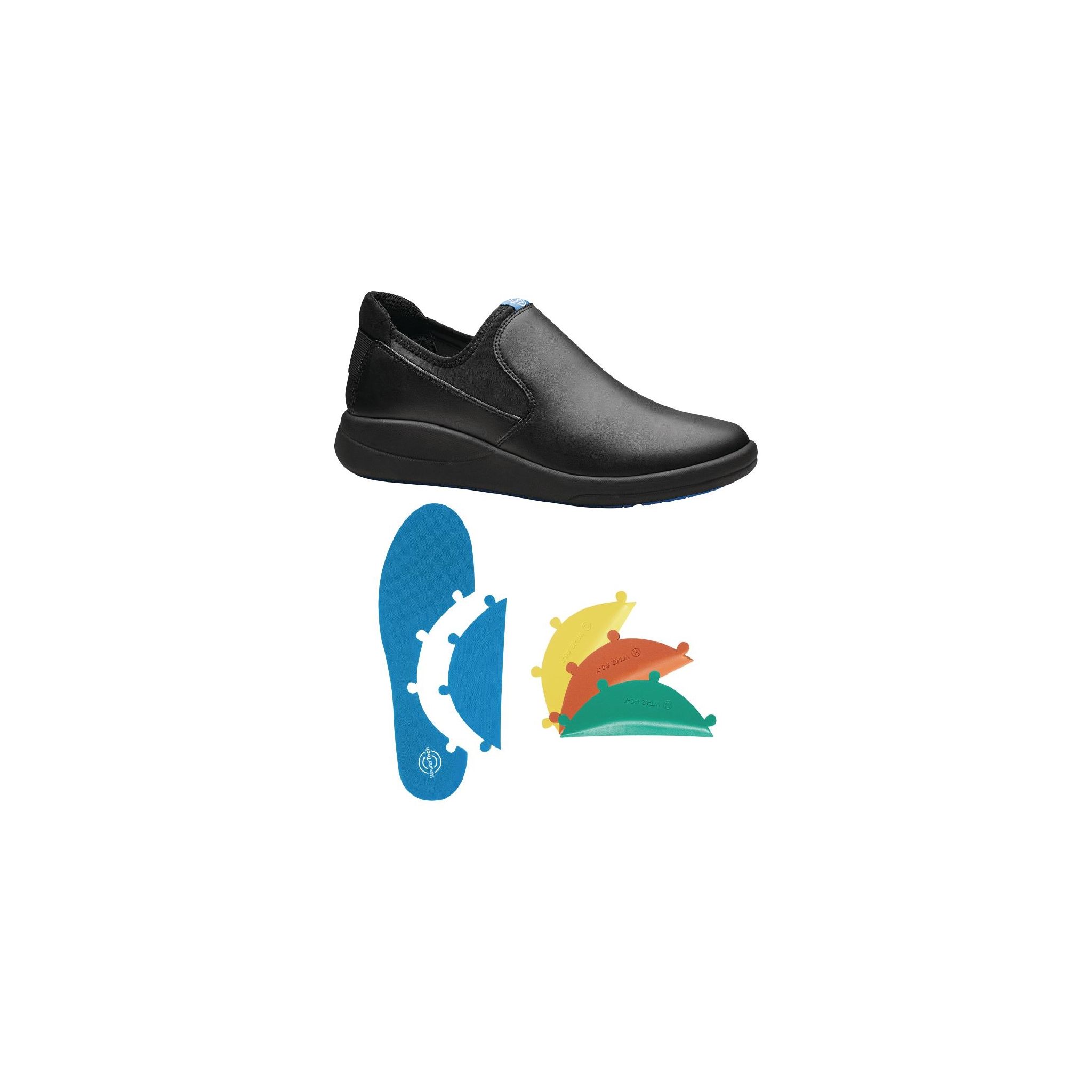 WearerTech Vitalise BB741-37 Slip on Shoe Black/Black with Modular Insole Size 4