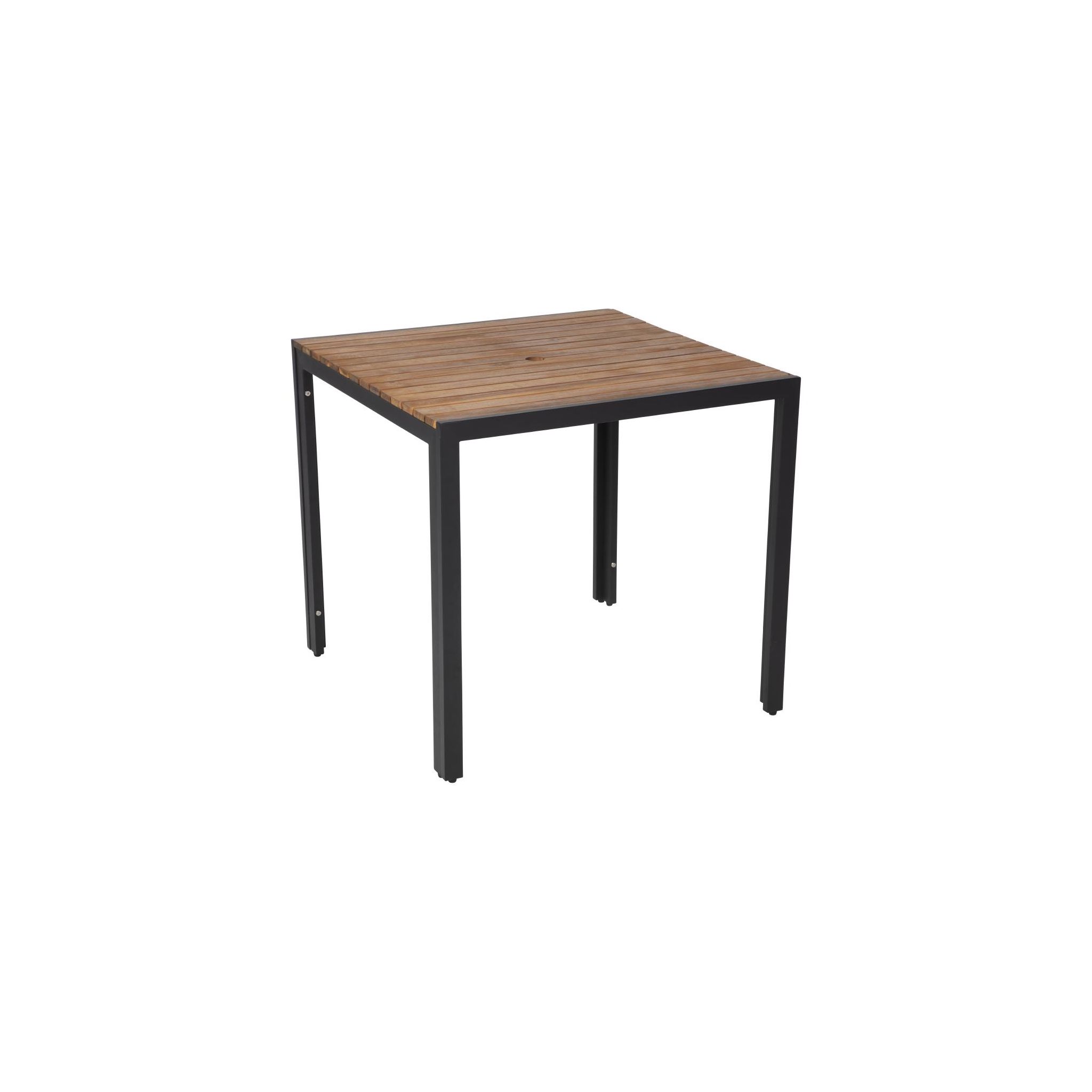 Bolero DS152 Acacia Wood & Steel Square Table 800mm