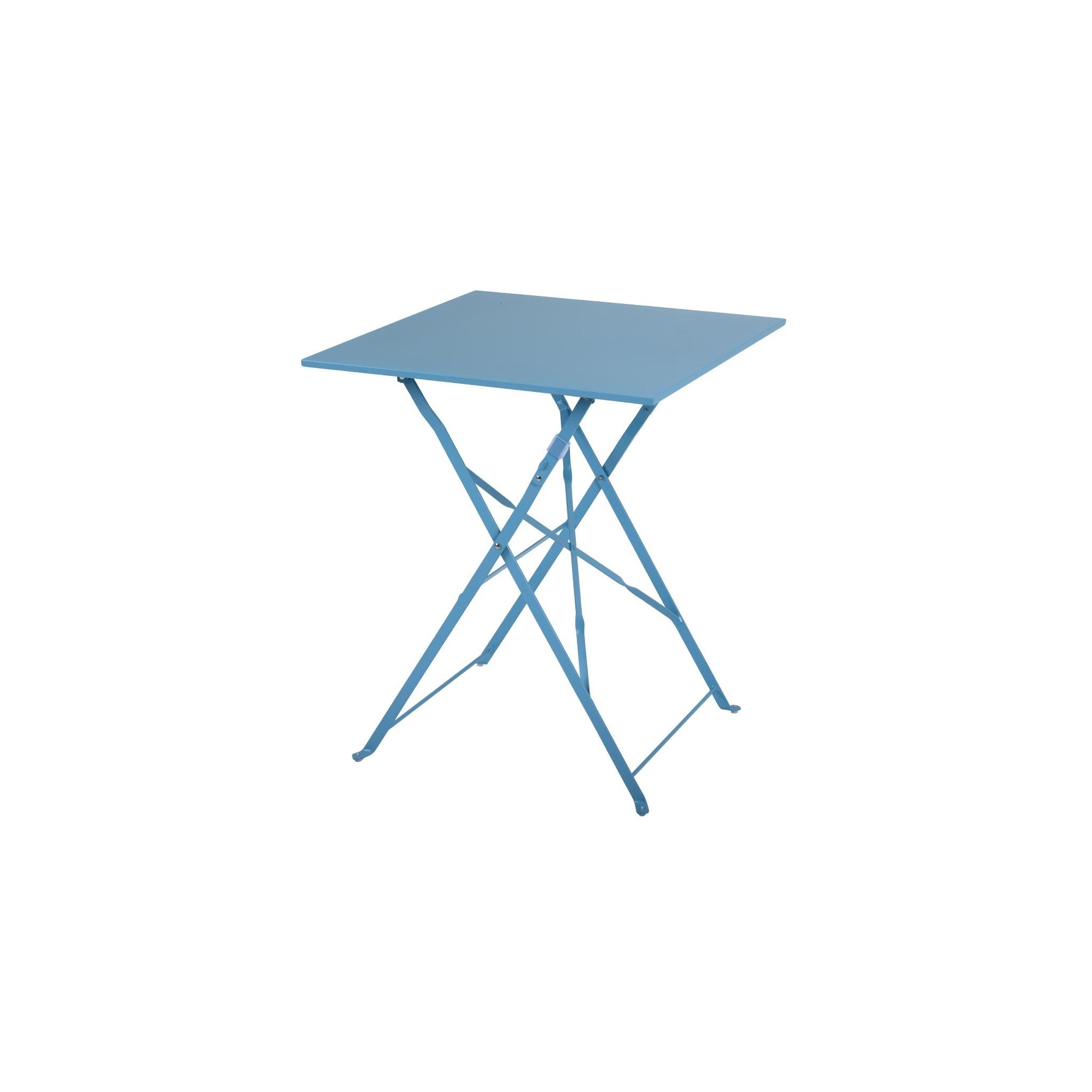 Bolero Perth GK985 Pavement Style Steel Table Square Blue 600mm