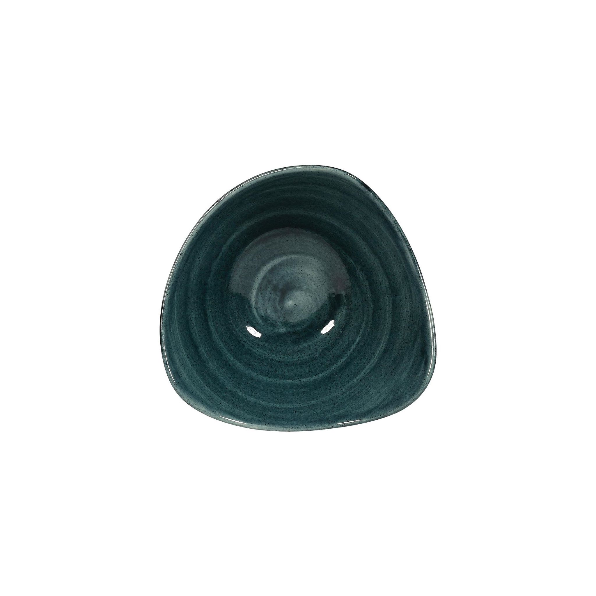 Churchill Stonecast Patina FA596 Triangular Bowls Rustic Teal 153mm (Pack of 12)