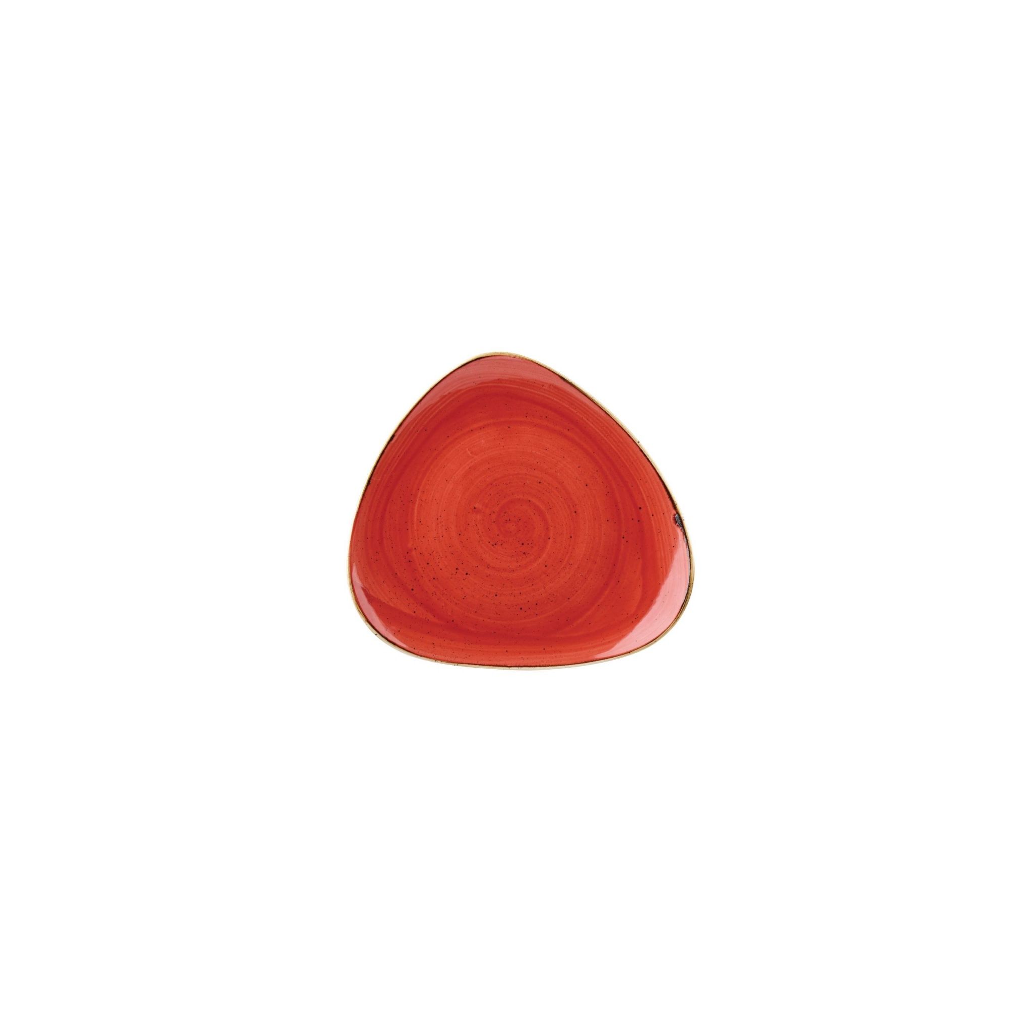 Churchill Stonecast DB067 Triangular Plates Berry Red 192mm (Pack of 12)
