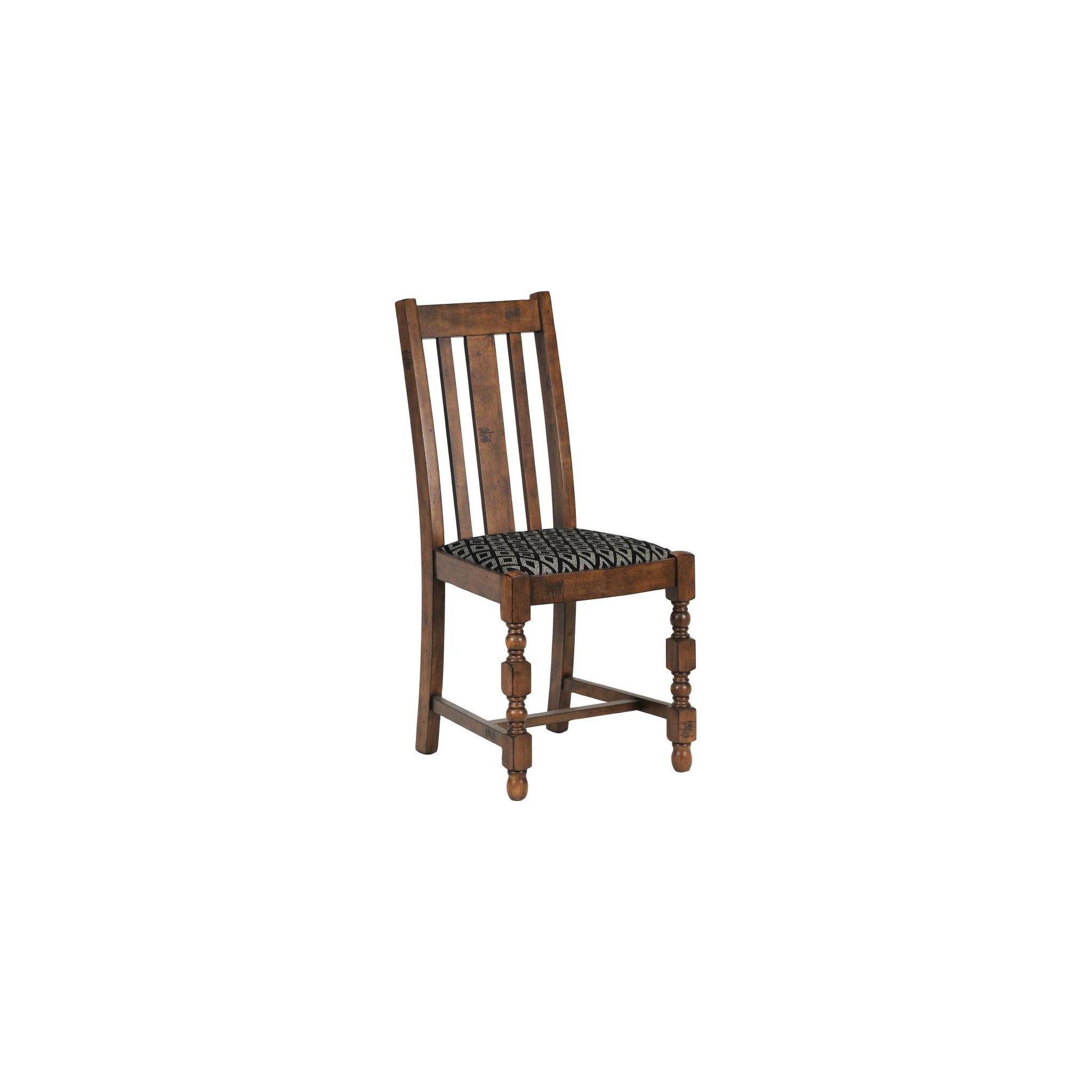 Non Branded FT409 Mayfair Dining Chair with Black Diamond Padded Seat (Pack of 2)