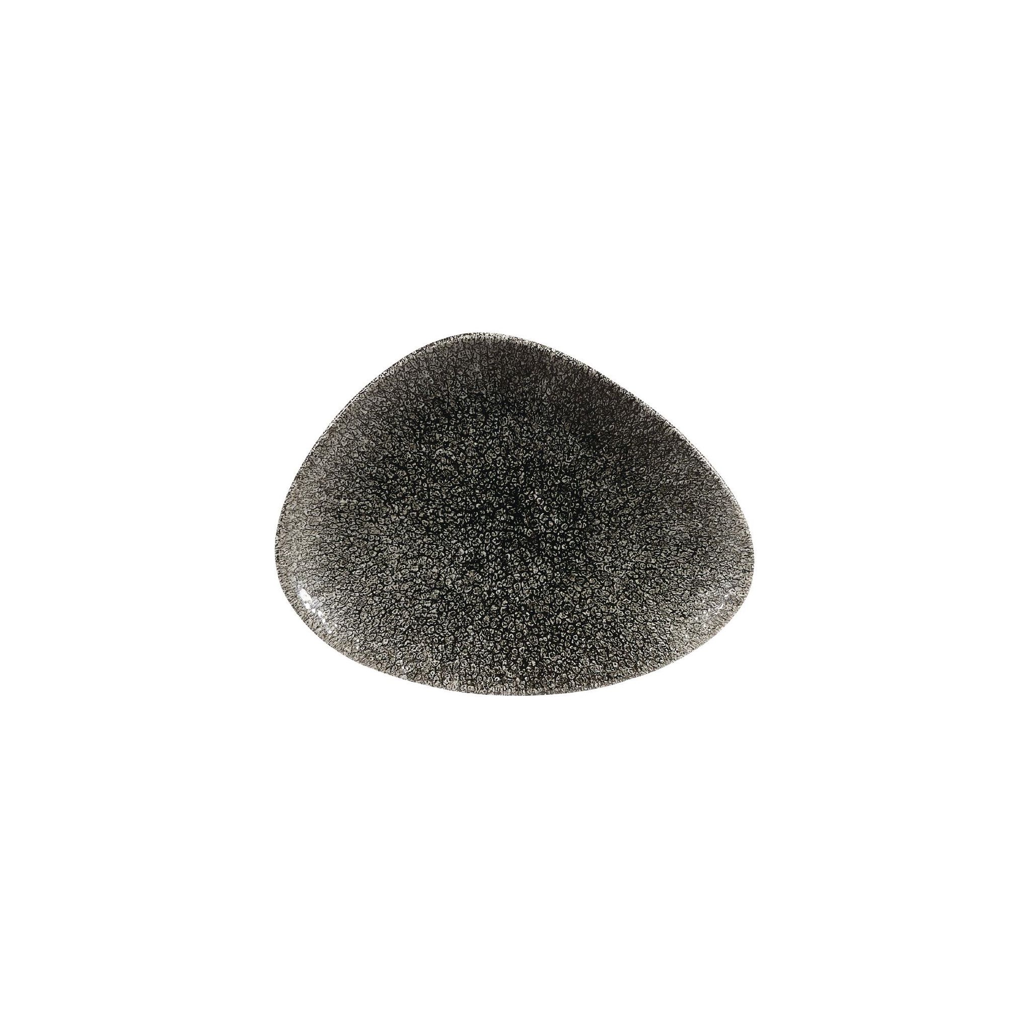 Churchill Studio Prints Raku DY214 Triangular Plates Quartz Black 200mm (Pack of 12)
