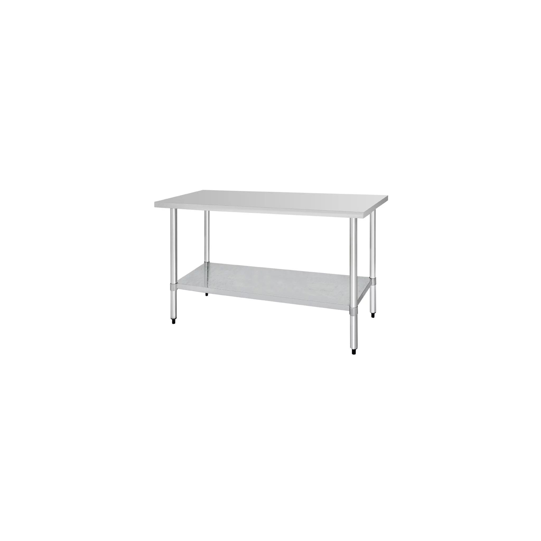 Vogue T378 1800w x 600d mm Stainless Steel Centre Table with One Undershelf