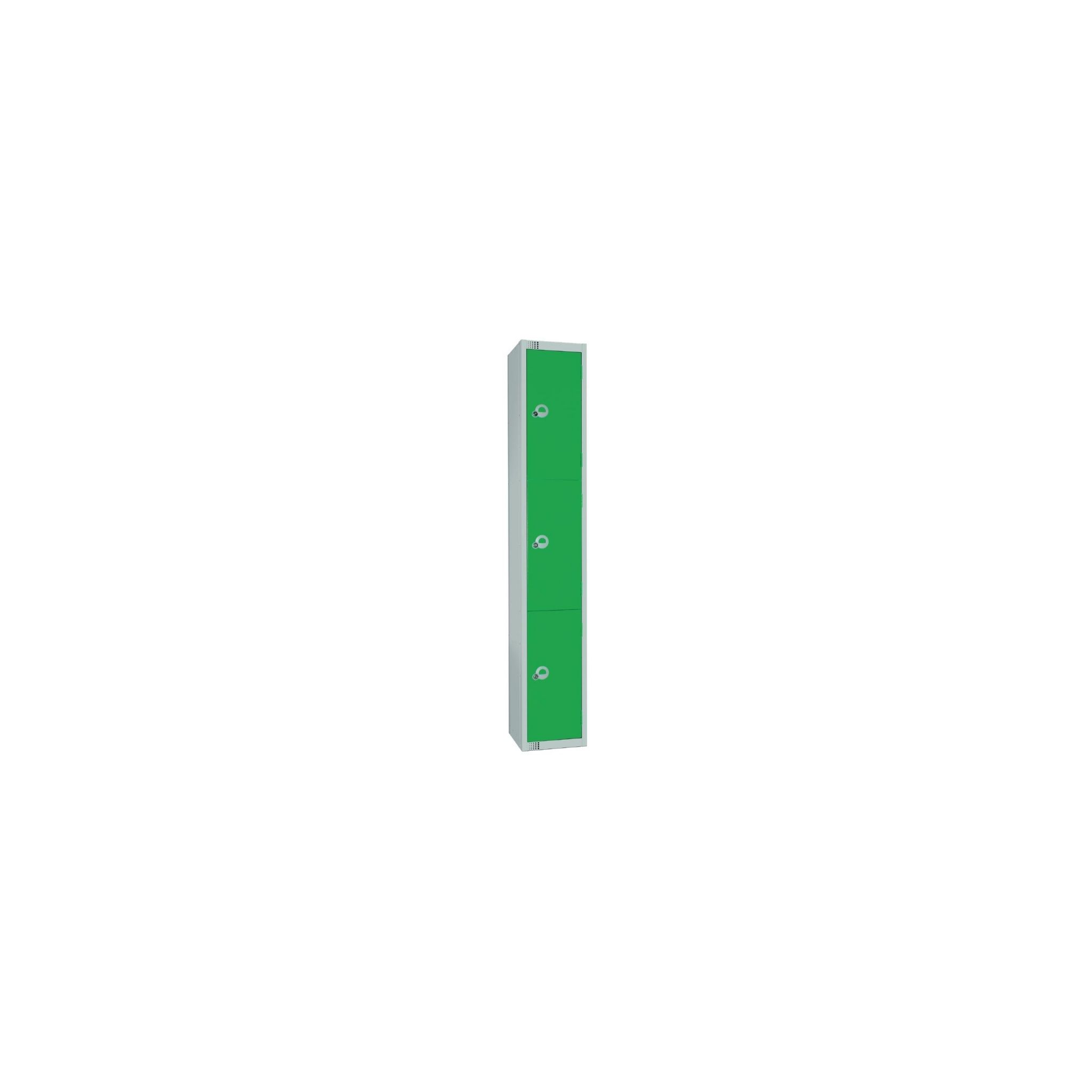 Elite Lockers W986-P Three Door Padlock Locker Green