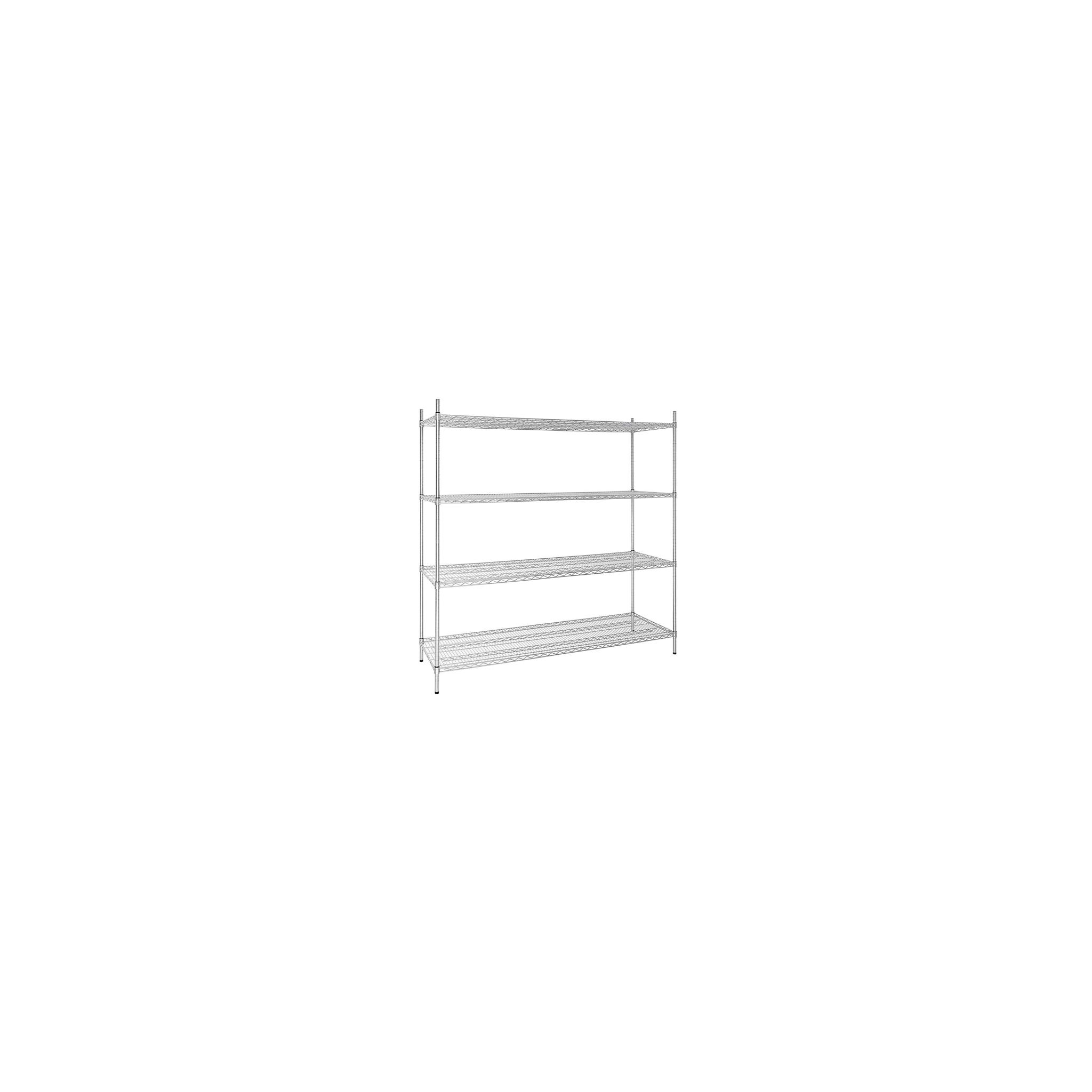 Vogue U259 1830w x 610d mm Chrome Wire Shelves 4 Tier