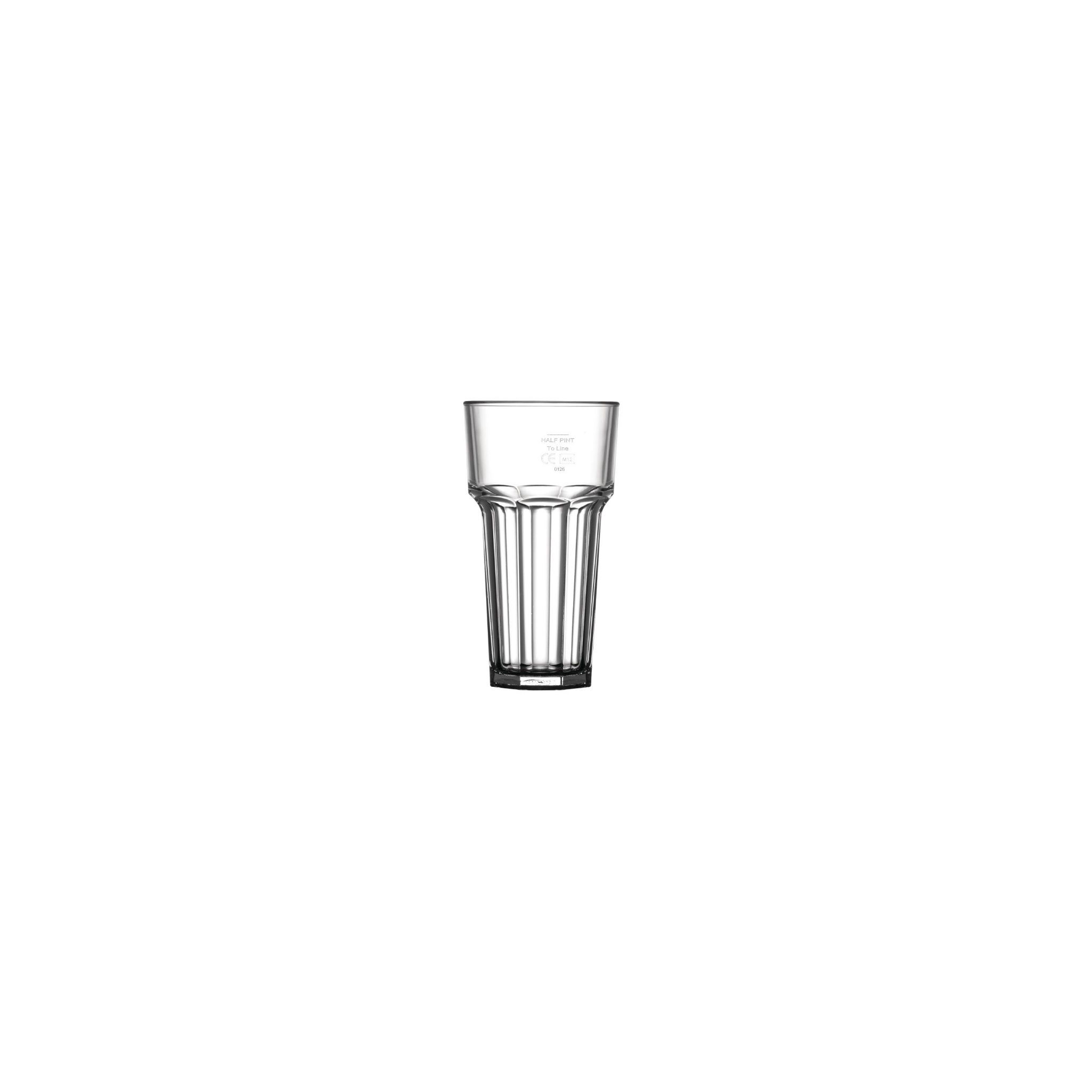 BBP American U408 Polycarbonate Hi Ball Glasses Lined 340ml CE Marked at 285ml (Pack of 36)