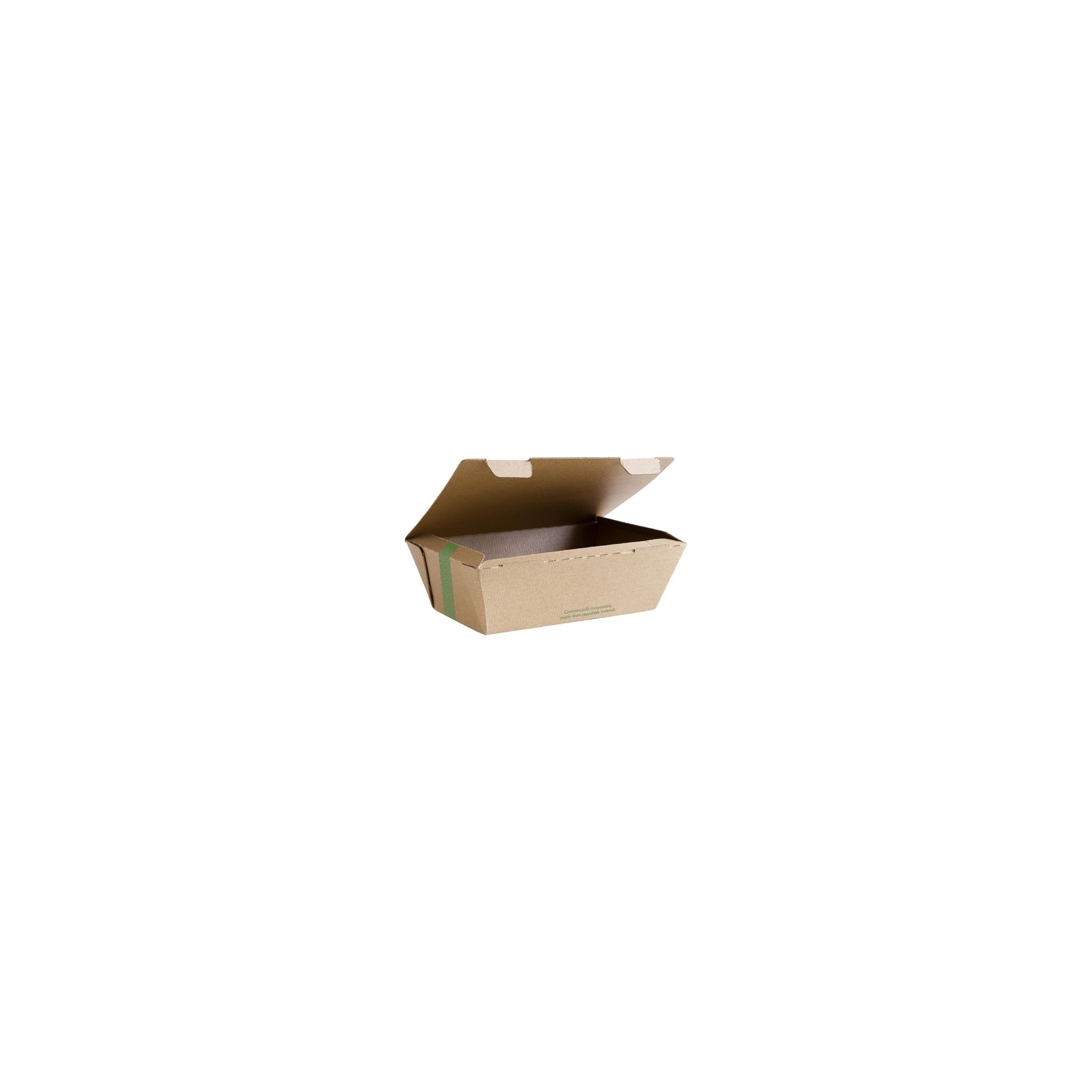 Vegware Compostable CF886 Microflute Takeaway Boxes 130mm (Pack 250)