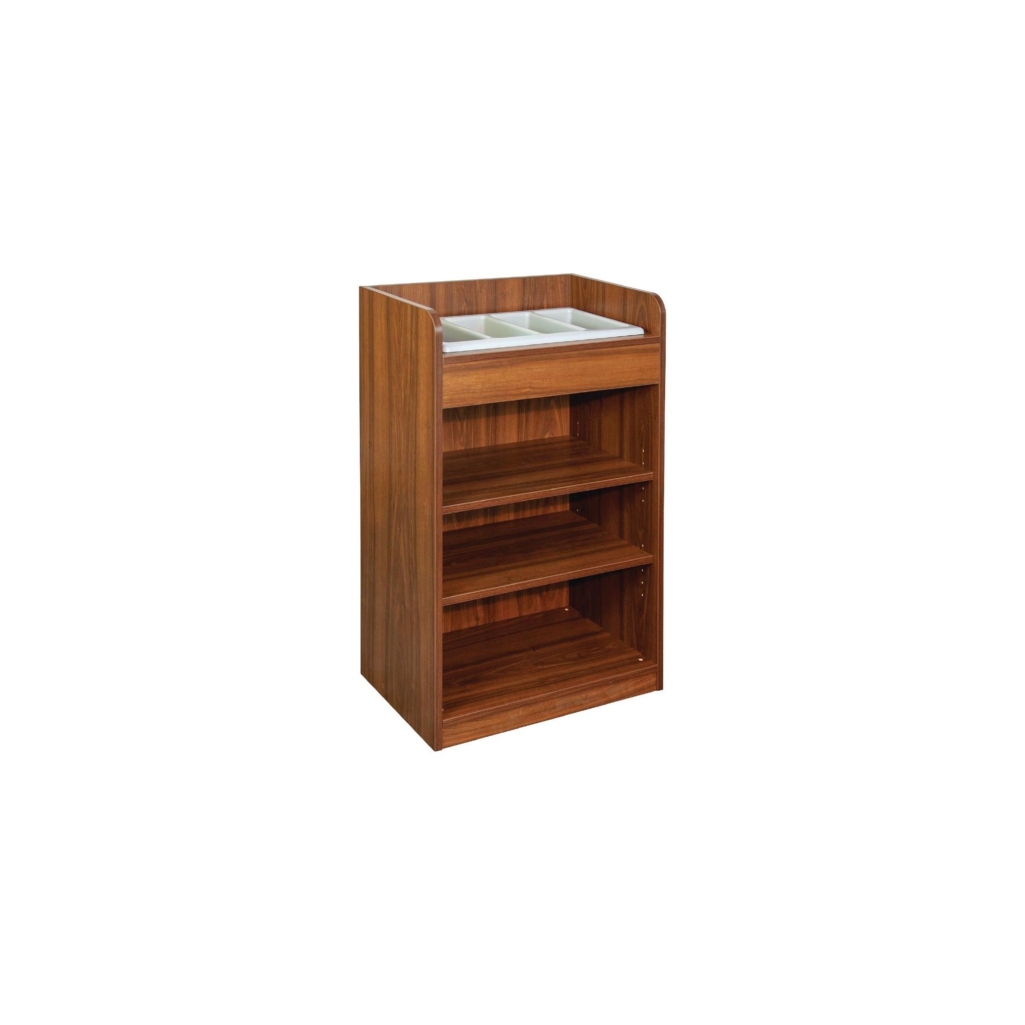 Non Branded FW545 Cutlery Stand Walnut Finish