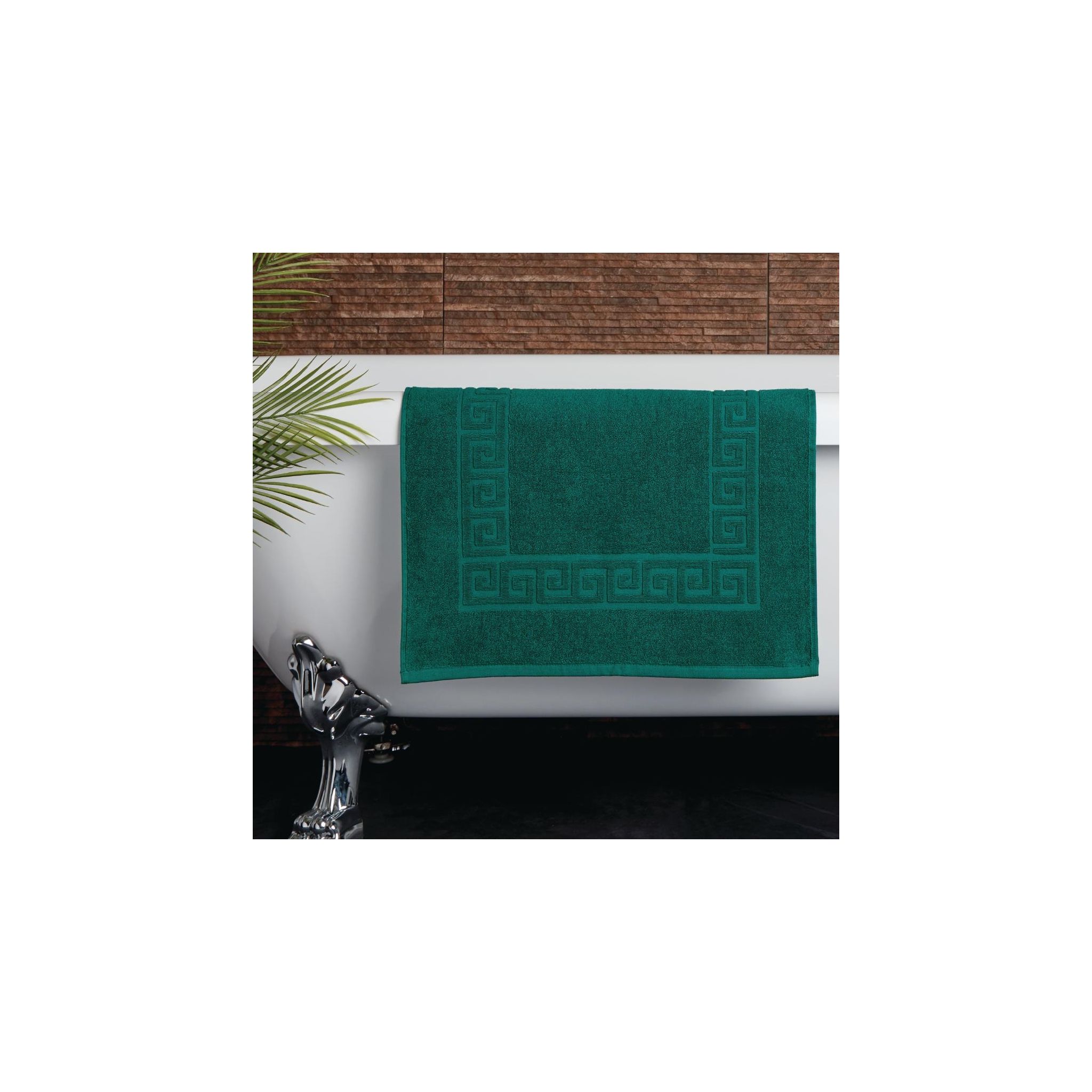 Mitre Essentials Nova GW363 Bath Mat Dark Green