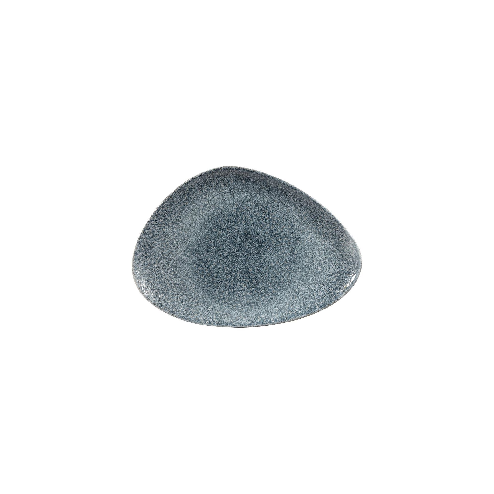 Churchill Studio Prints Raku DY221 Triangular Plates Topaz Blue 356mm (Pack of 6)