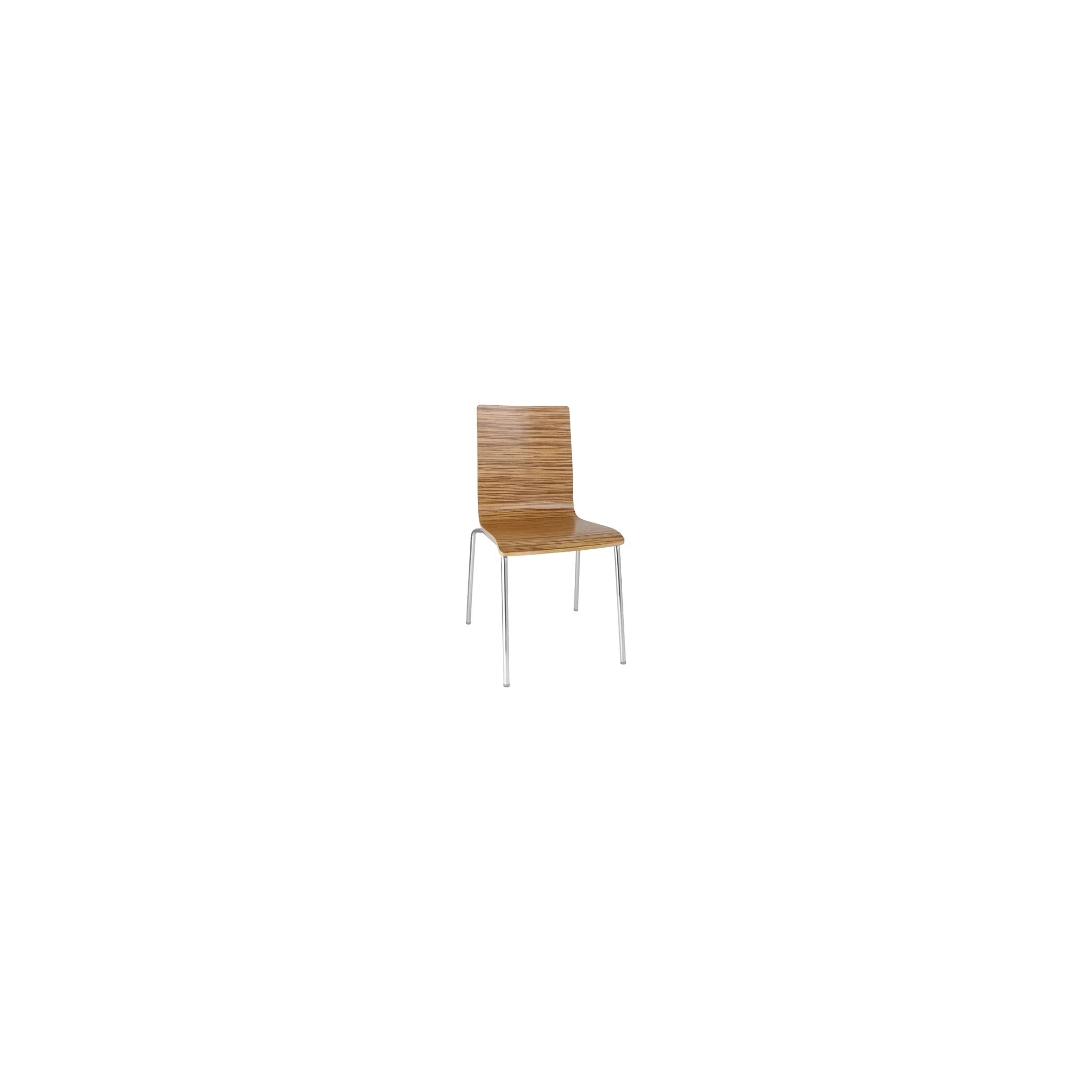 Bolero GR344 Square Back Side Chair Zebrano (Pack of 4)
