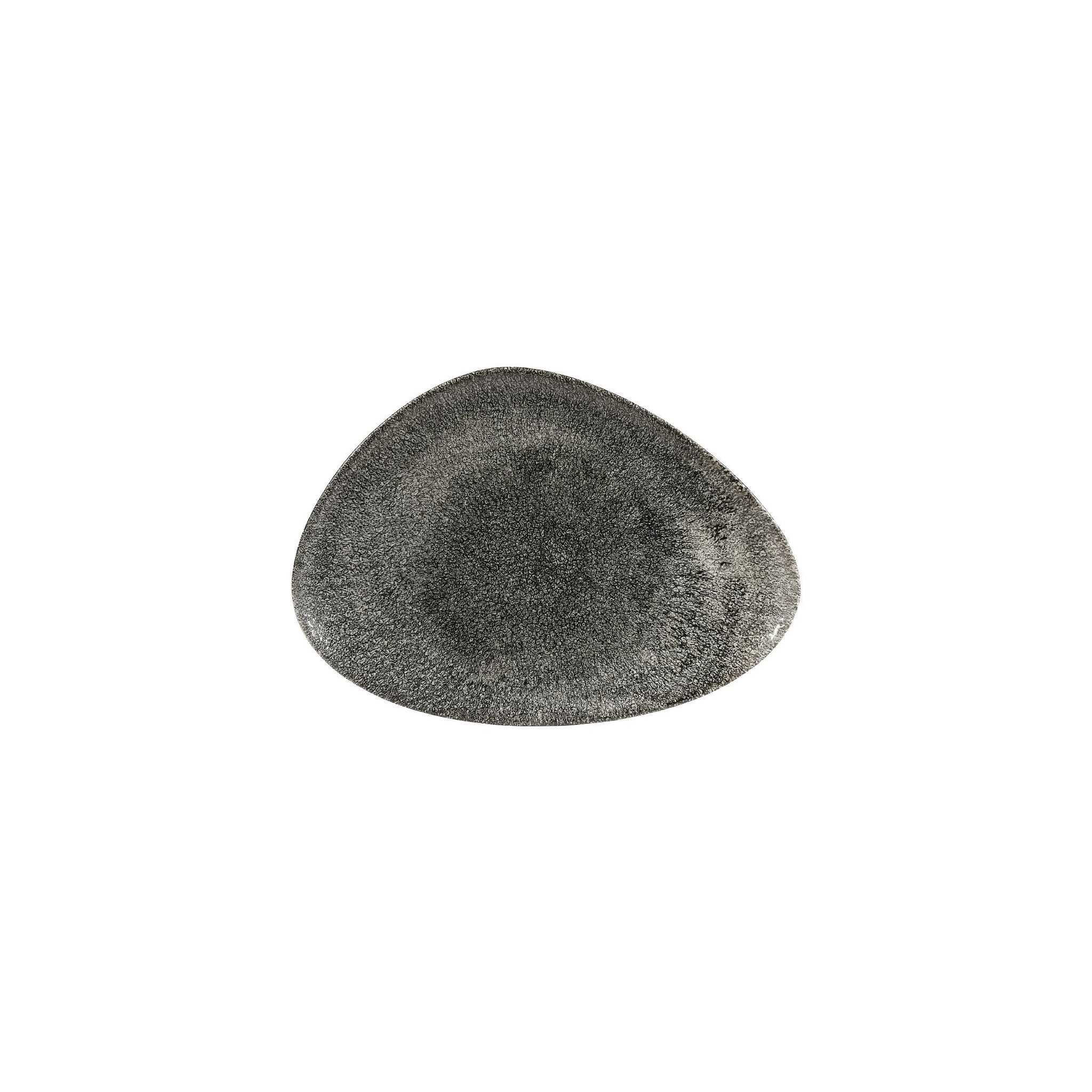 Churchill Studio Prints Raku DY215 Triangular Plates Quartz Black 356mm (Pack of 6)